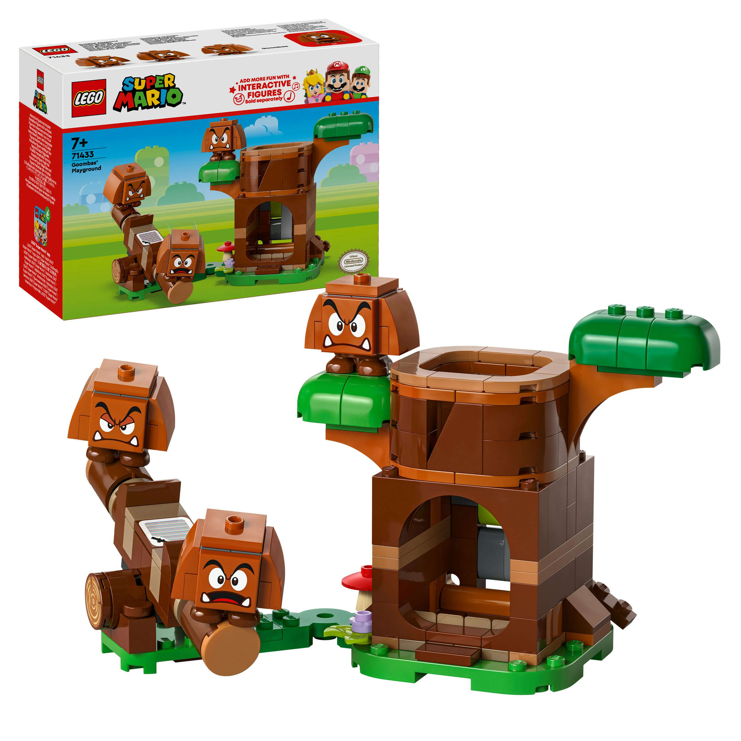 LEGO 71433 Super Mario Gumba-Spielplatz, 3 Gumbas, Abenteuer-Spielzeug