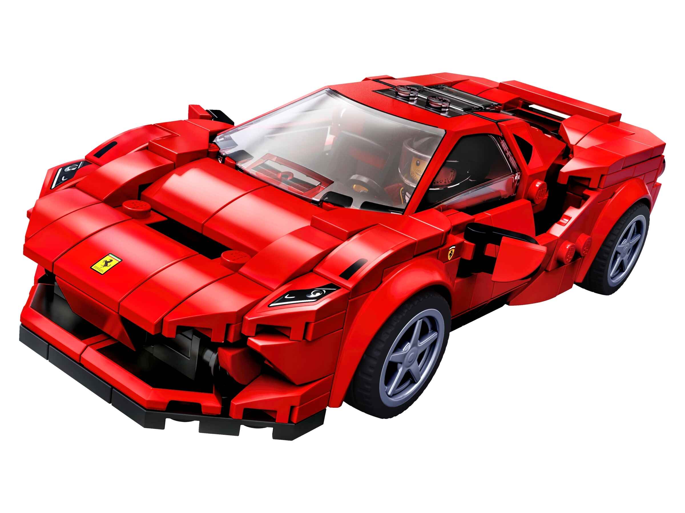 LEGO 76895 Speed Champions Ferrari F8 Tributo Rennwagenspielzeug mit Rennfahrer