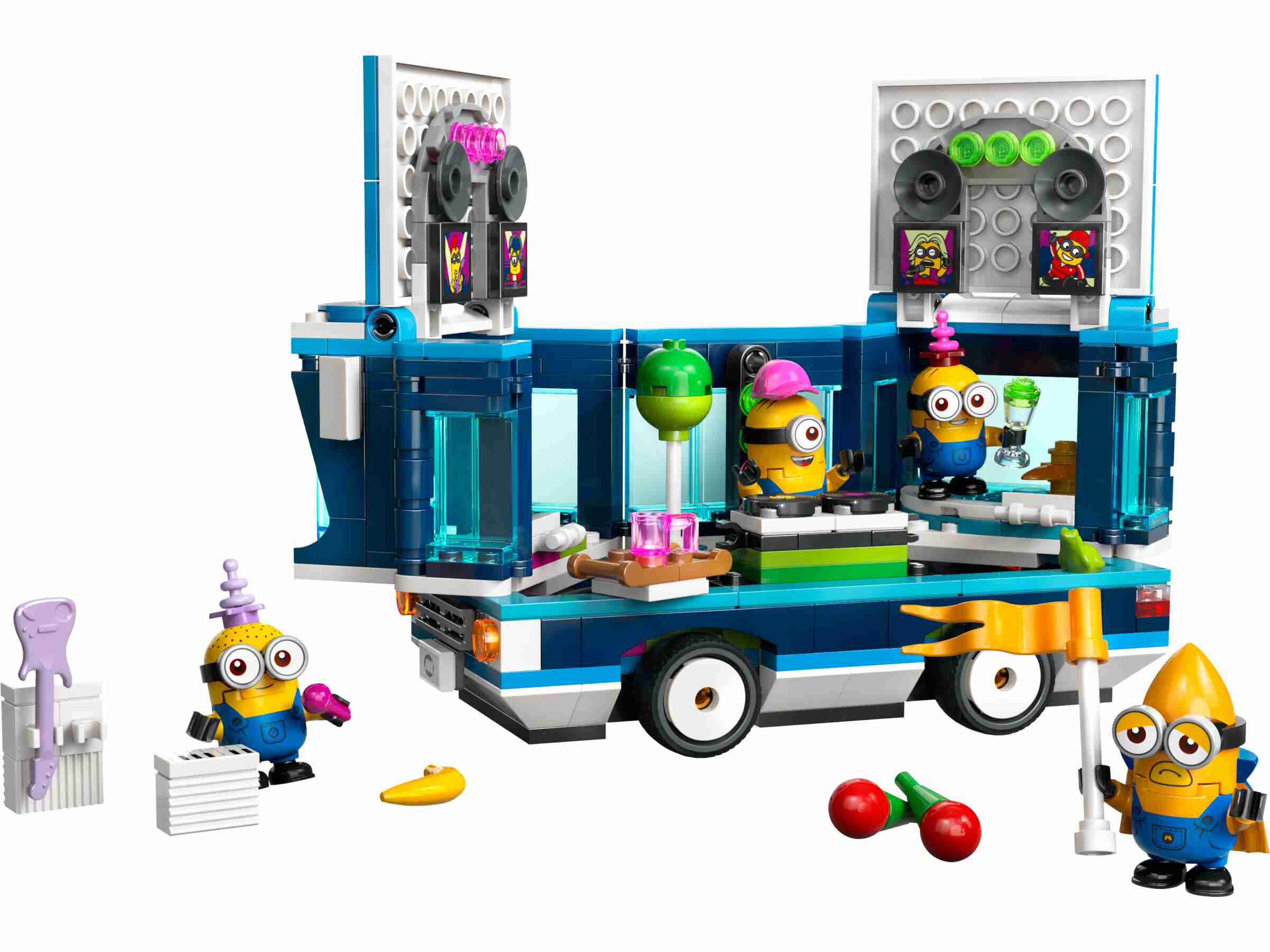 LEGO 75581 Despicable Me Minions und der Party Bus, 4 Minions und Zubehör