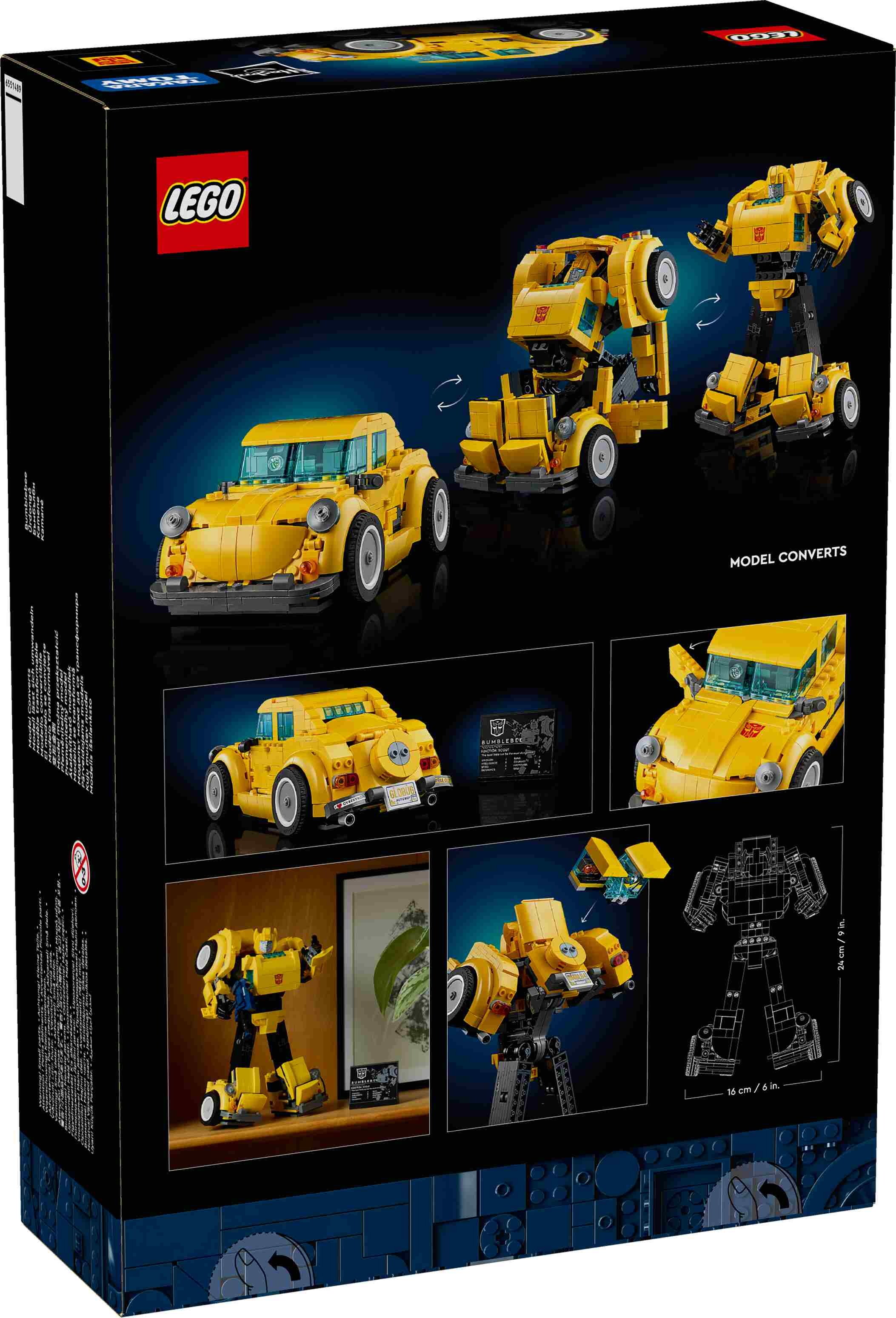 LEGO 10338 Icons Bumblebee, Transformers Bauset, Ionenblaster, Raketenrucksack