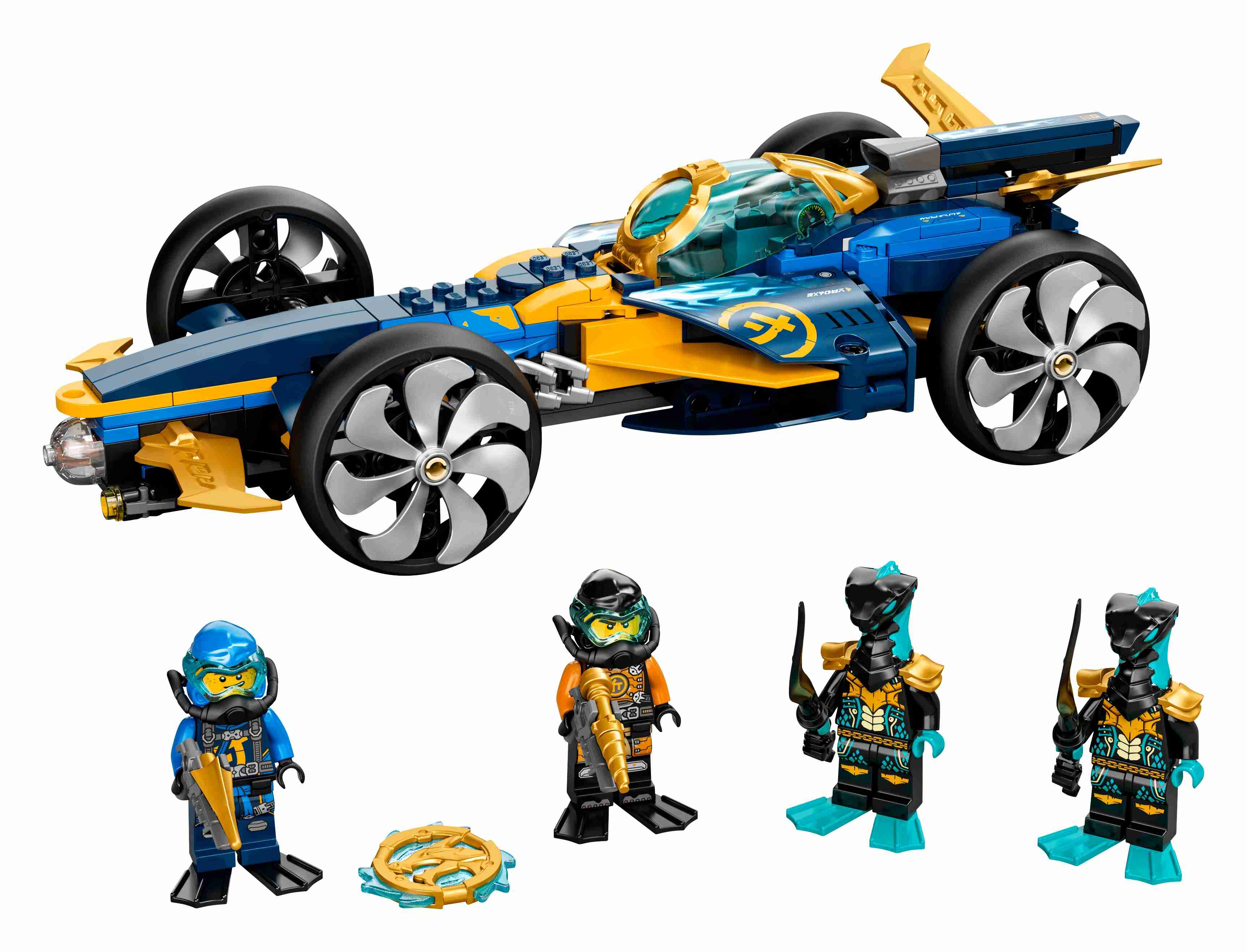 LEGO 71752 NINJAGO Ninja-Unterwasserspeeder, U-Boot-Set, 4 Ninja Mini Figuren