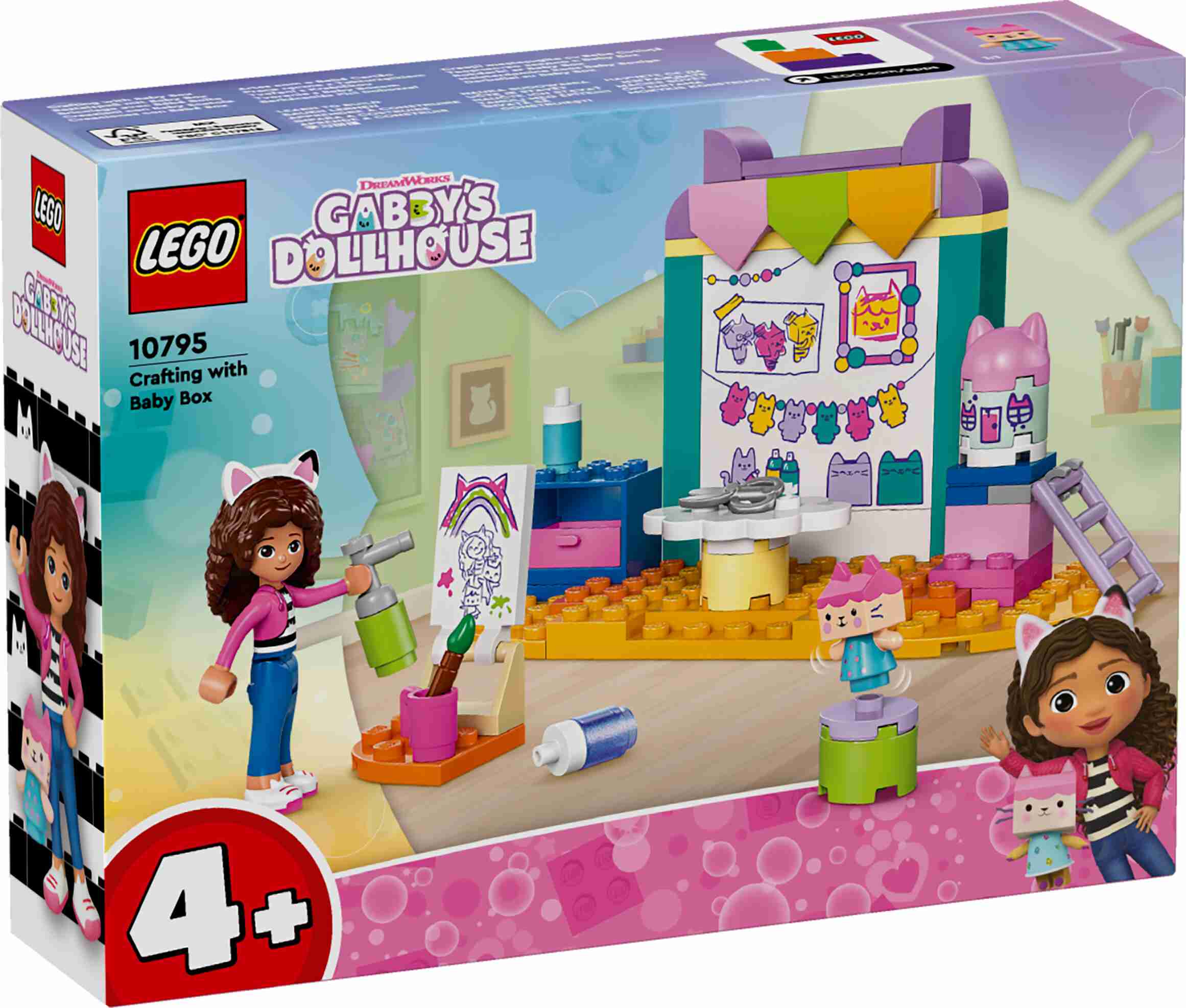 LEGO 10795 Gabby's Dollhouse Bastelspaß mit Baby Box, 2 Figuren