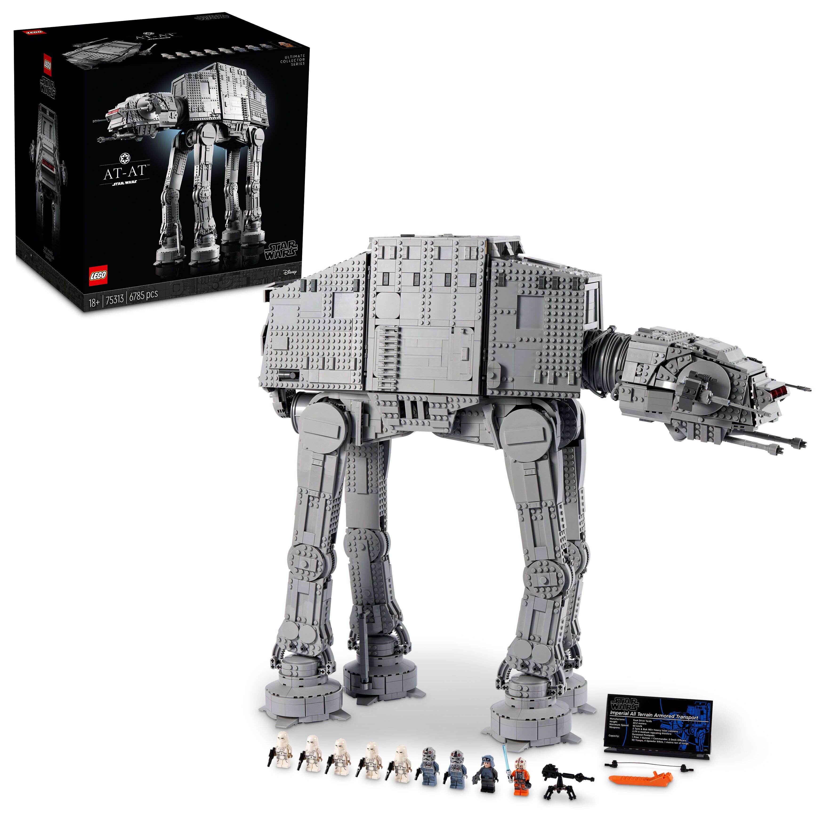 LEGO 75313 Star Wars AT-AT, 9 Minifiguren, 2 Speeder Bikes