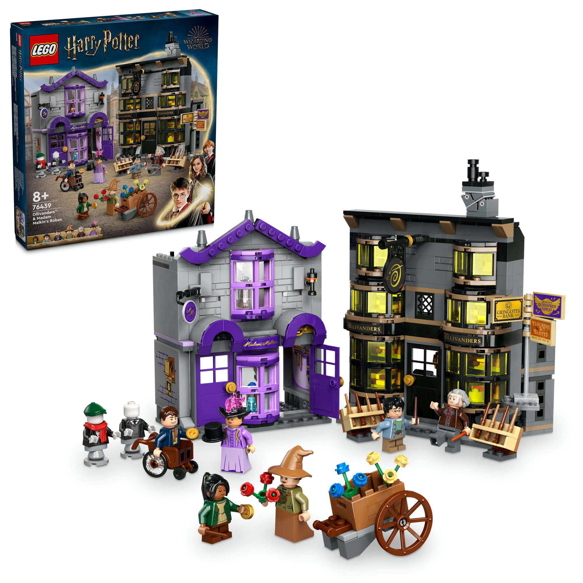 LEGO 76439 Harry Potter Ollivanders & Madam Malkins Anzüge, 6 Minifiguren