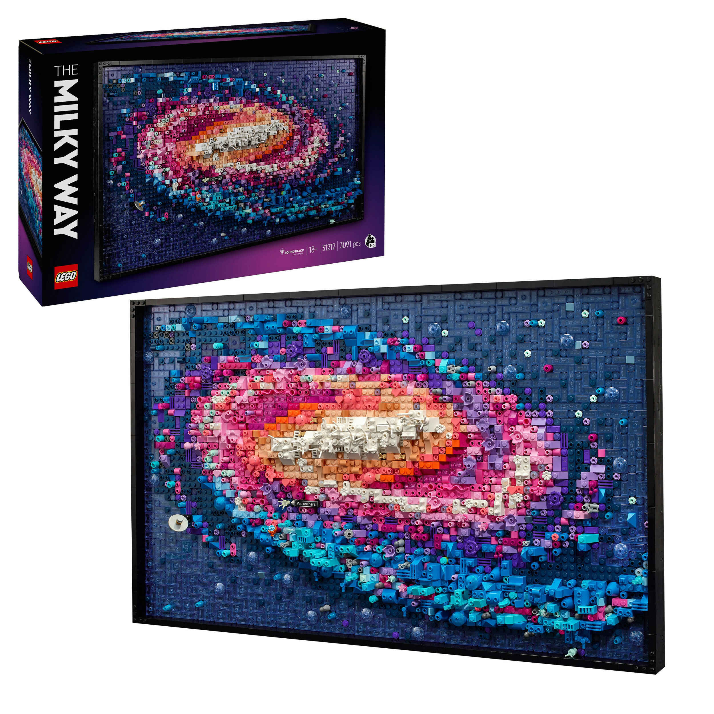 LEGO 31212 Art Die Milchstraßen-Galaxie, Wandschmuck mit 3D-Effekt