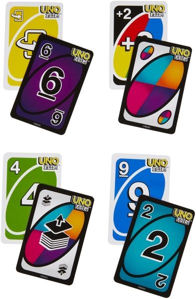 Mattel Games UNO FLIP! Kartenspiel mit beidseitig bedruckten Karten