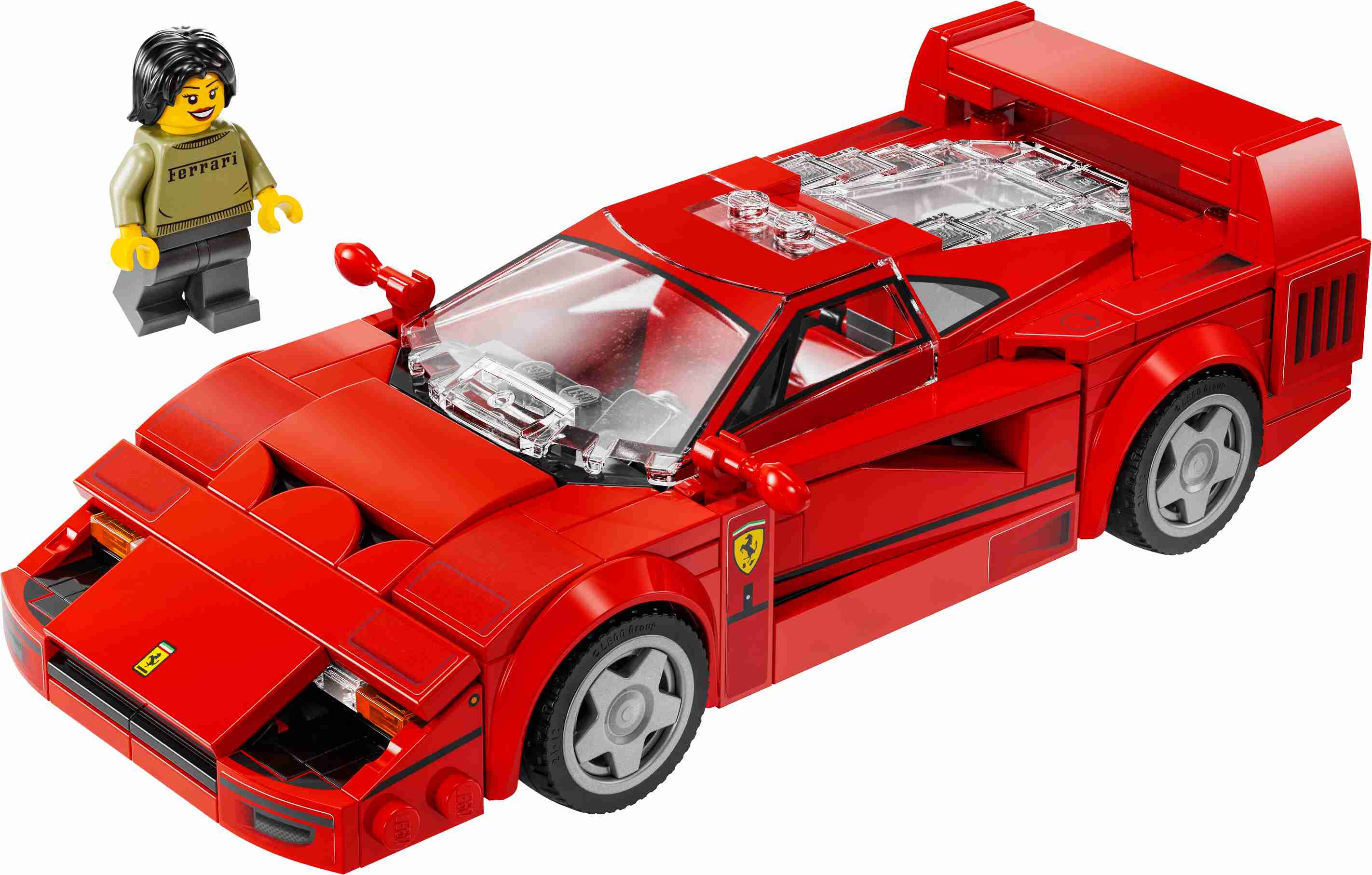 LEGO 76934 Speed Champions Ferrari F40 Supersportwagen, Rennfahrer-Minifigur