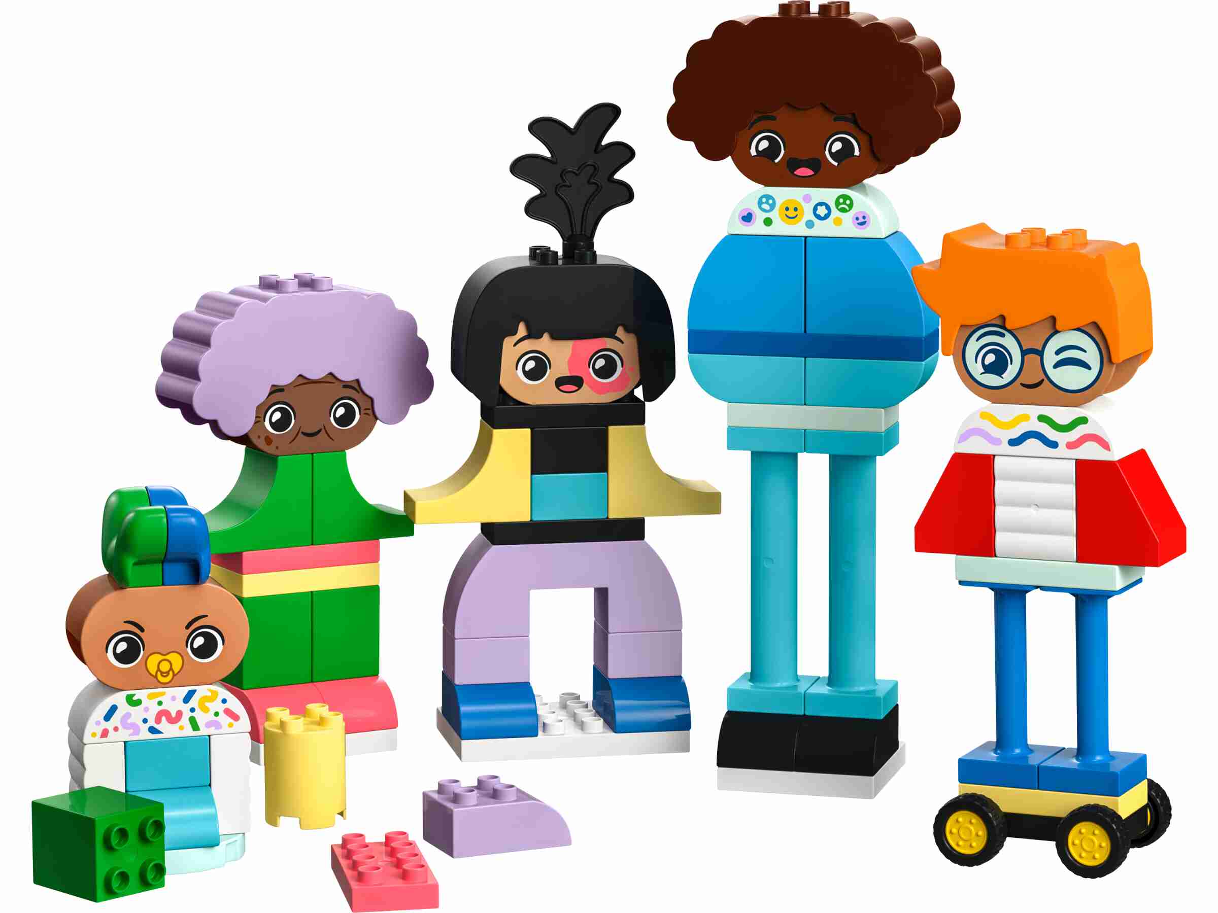 LEGO 10423 DUPLO Baubare Menschen mit großen Gefühlen, 5 Figuren, 10 Gesichter