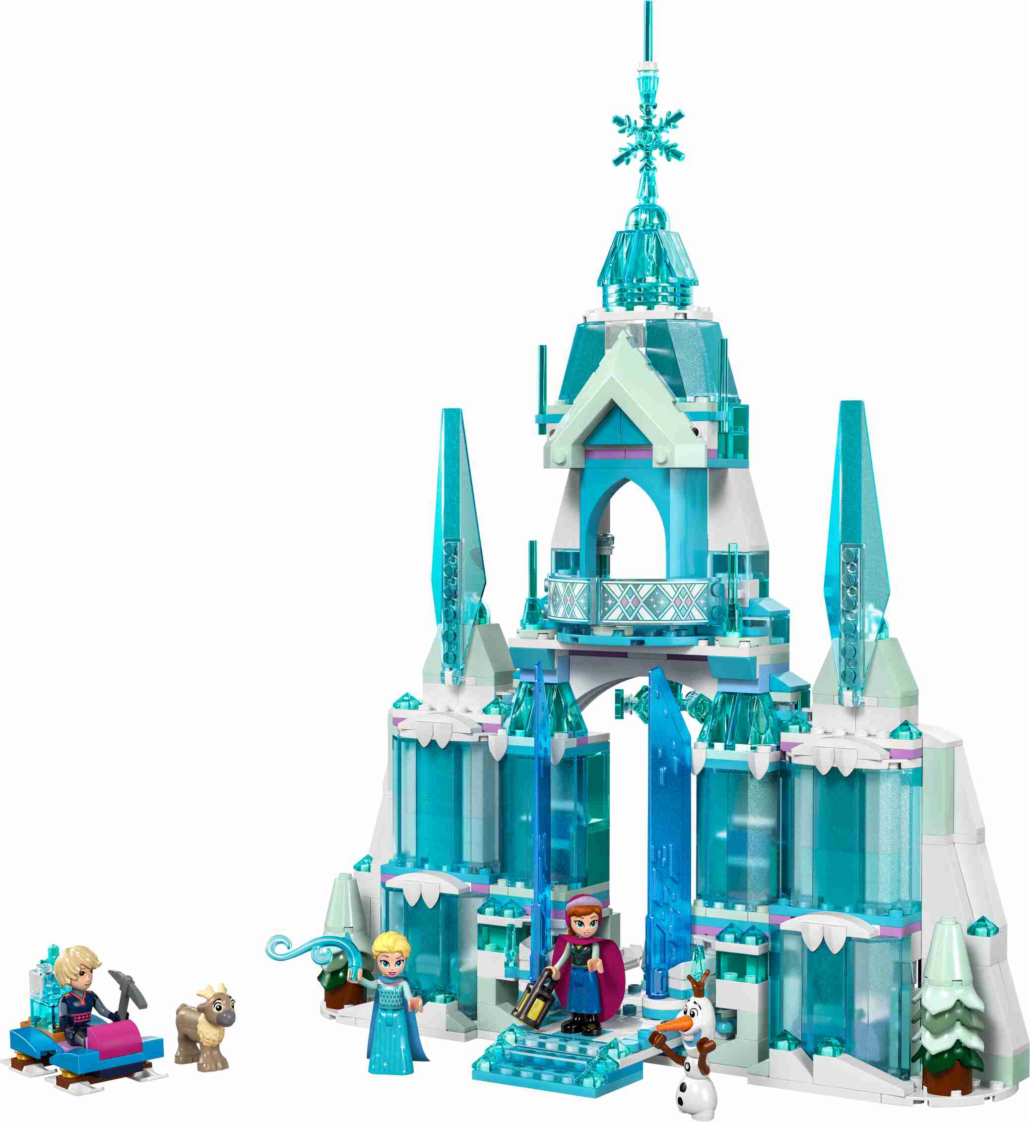 LEGO 43244 Disney Elsas Winterpalast, Elsa, Anna, Kristoff, Olaf, Baby-Rentier