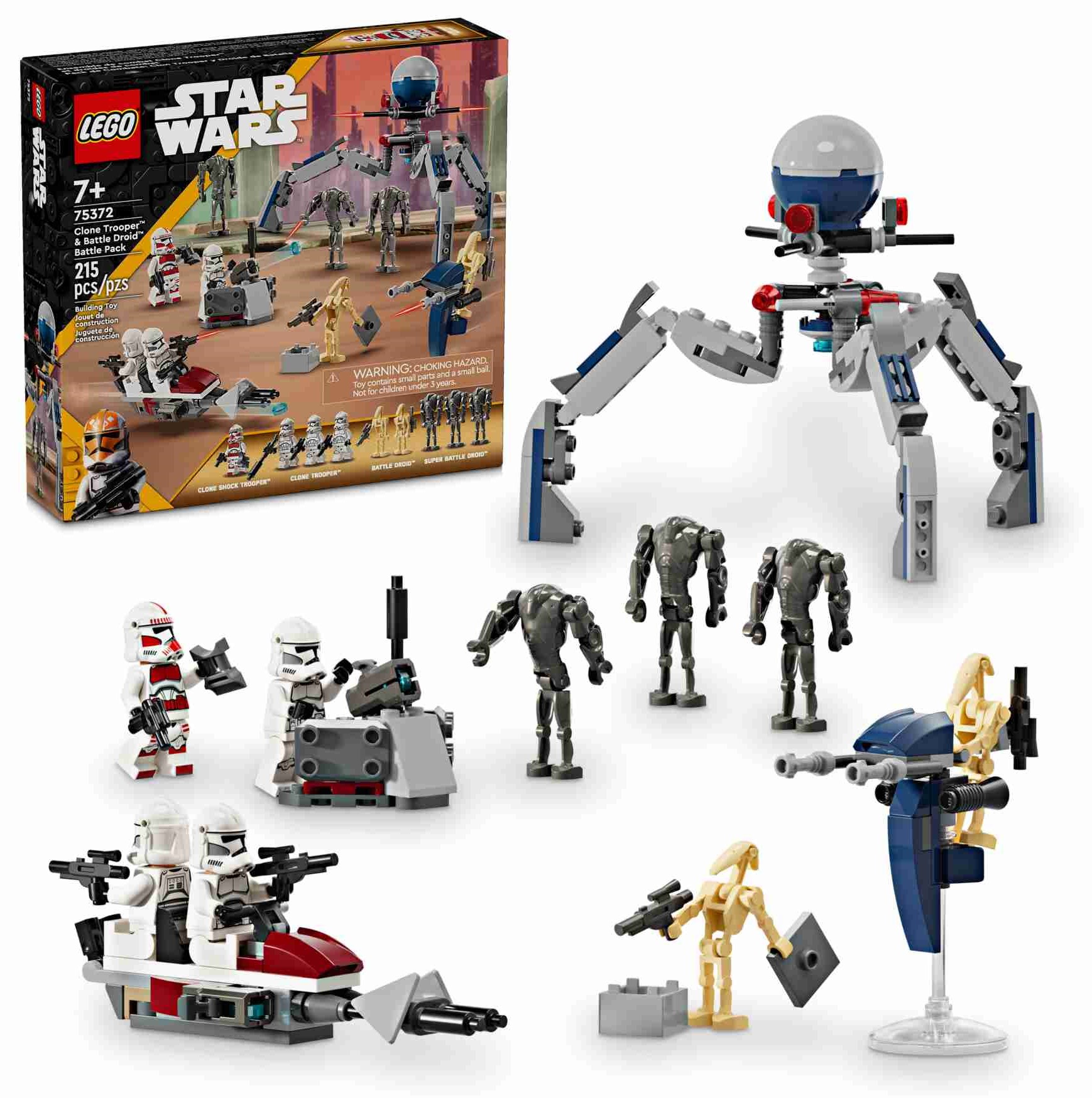 LEGO 75372 Star Wars Clone Trooper & Battle Droid Battle Pack, 9 Figuren