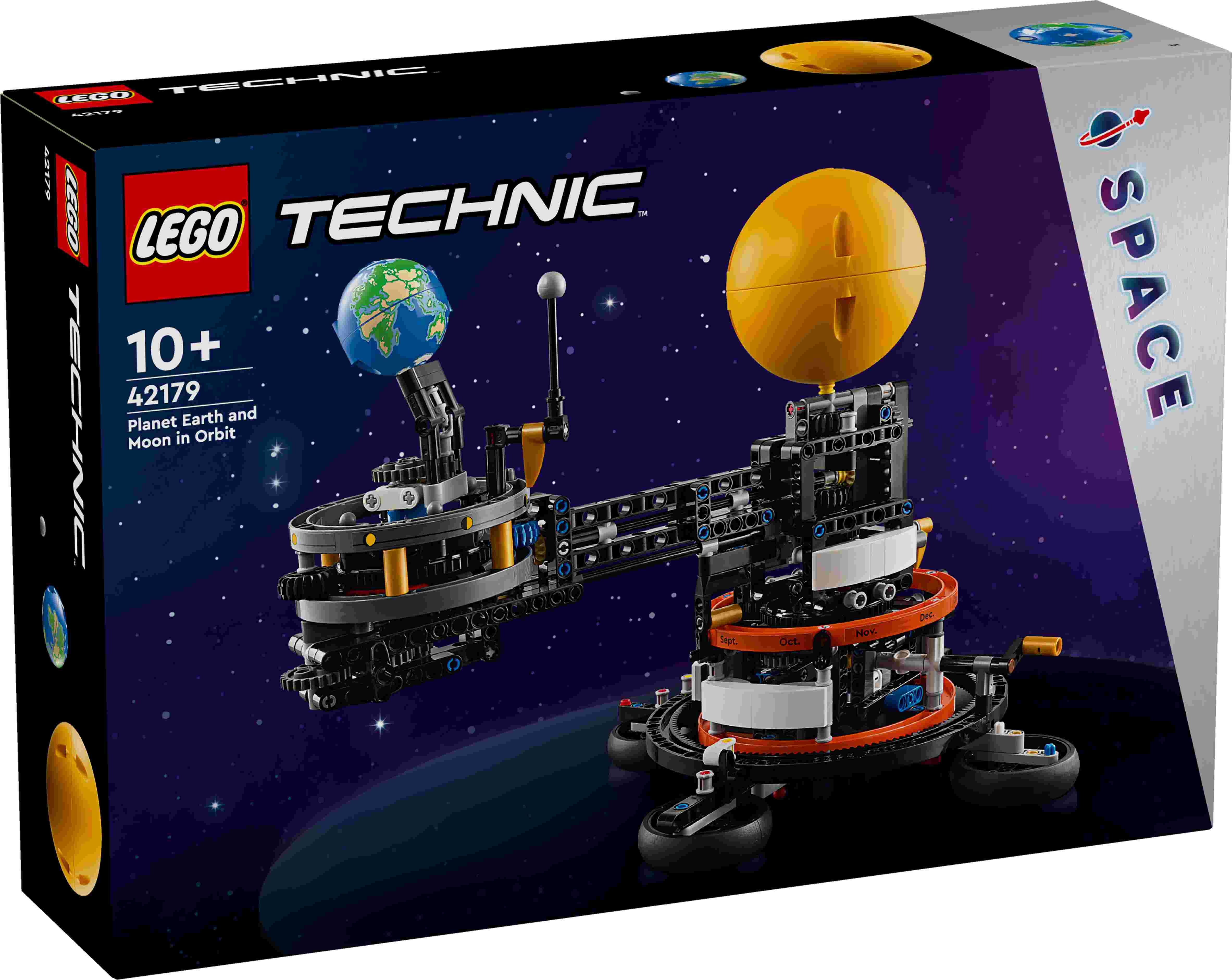 LEGO 42179 Technic Sonne Erde Mond Modell, drehbare Kurbel, Monate, Mondphasen