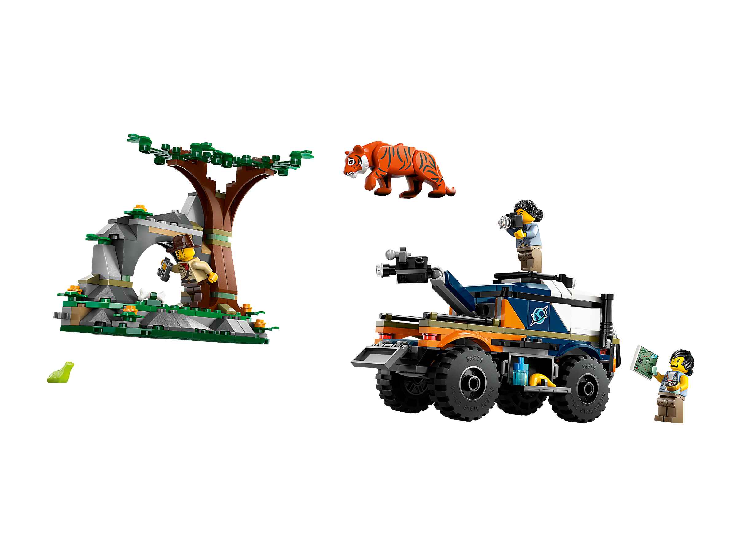 LEGO 60426 City Dschungelforscher-Truck, 3 Abenteurer-Minifiguren, Tiger