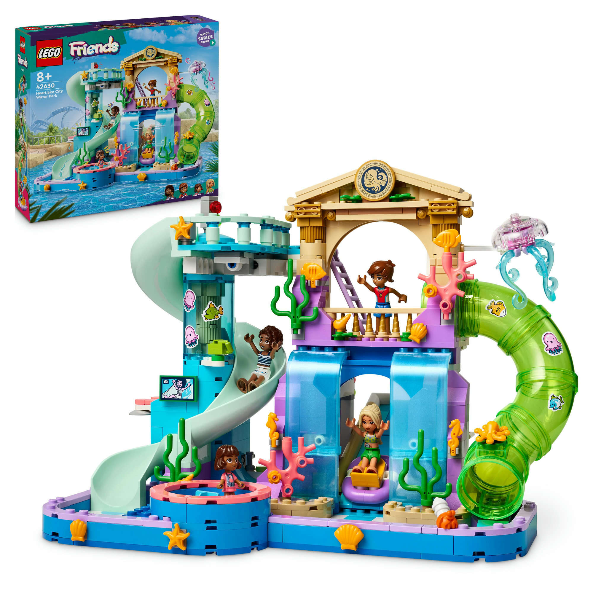 LEGO 42630 Friends Heartlake City Wasserpark, 3 Spielfiguren, 1 Mikro-Spielfigur