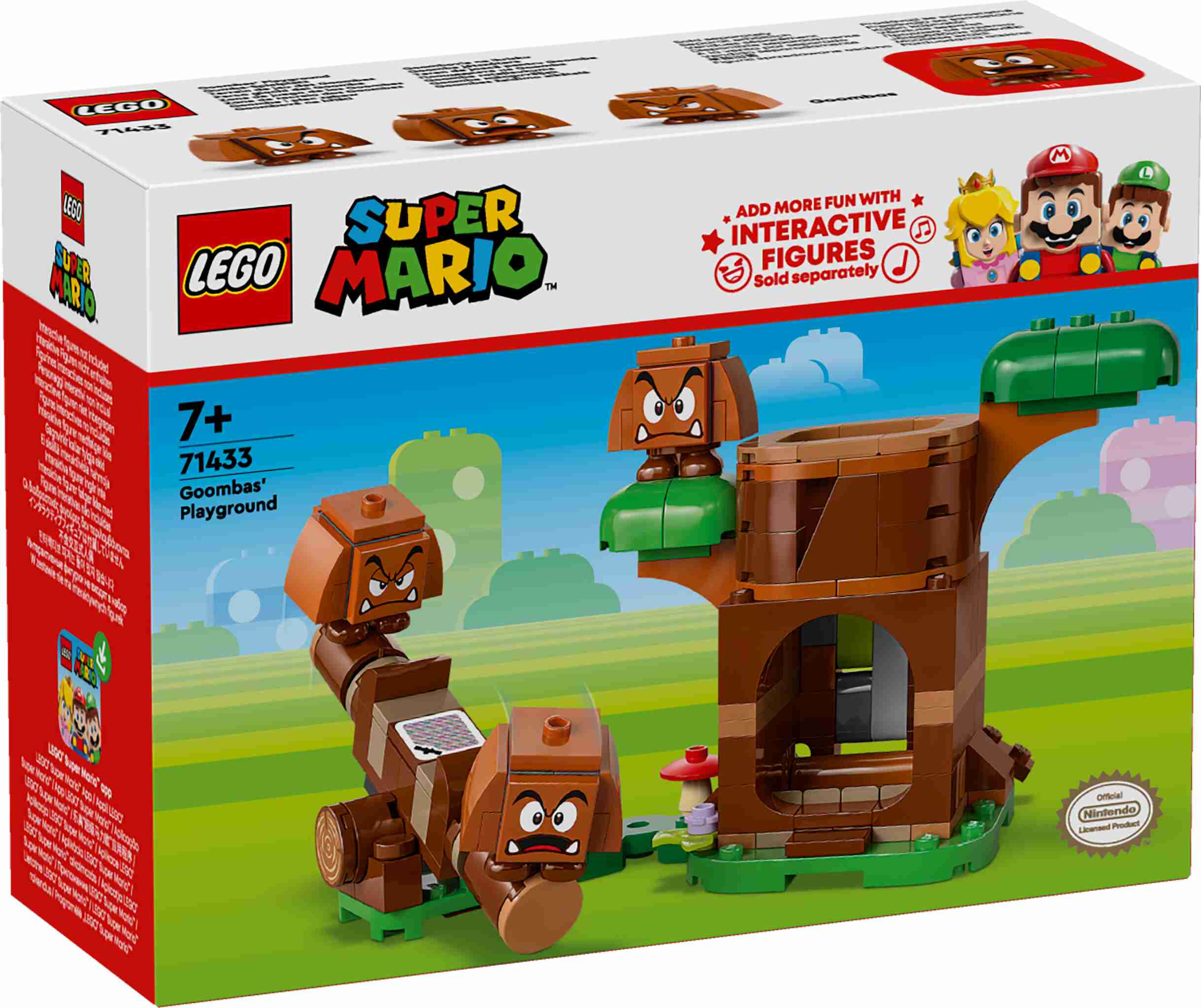 LEGO 71433 Super Mario Gumba-Spielplatz, 3 Gumbas, Abenteuer-Spielzeug