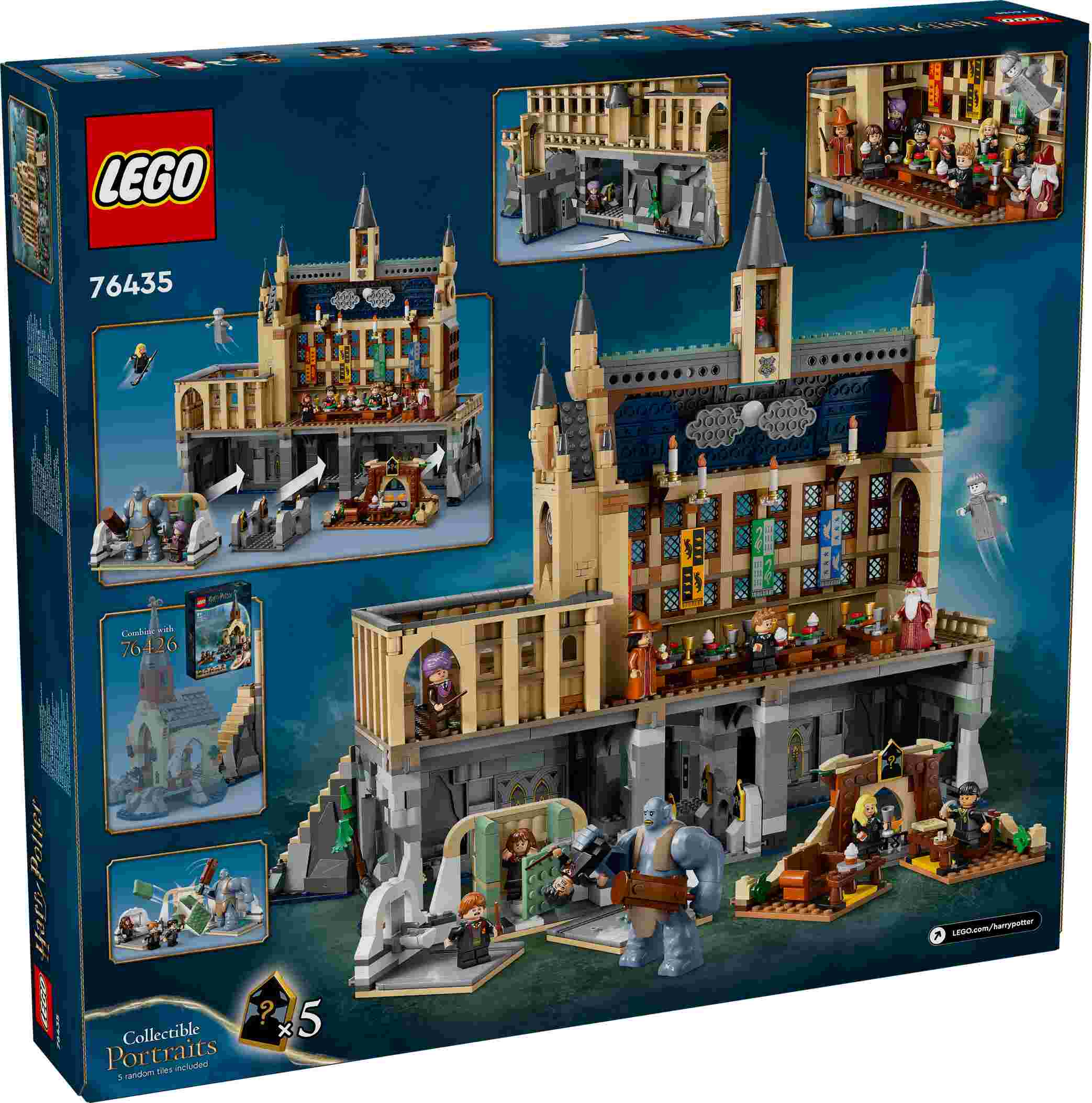 LEGO 76435 Harry Potter Schloss Hogwarts: Die Große Halle, 11 Charaktere