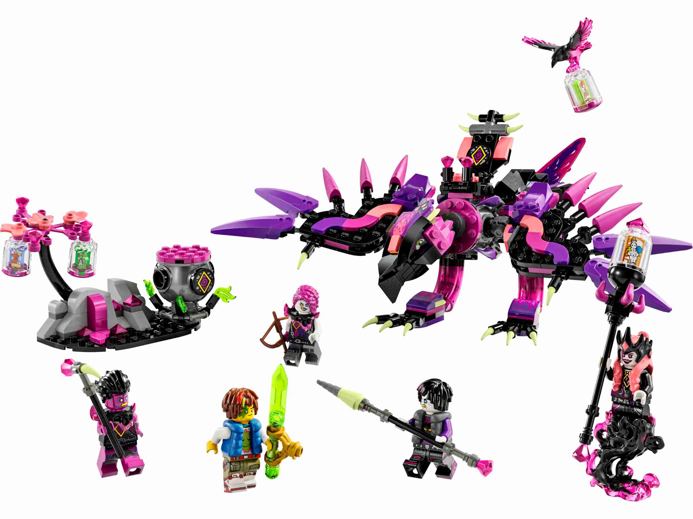 LEGO 71483 DREAMZzz Die Albtraumkreaturen der Nimmerhexe, 5 Minifiguren