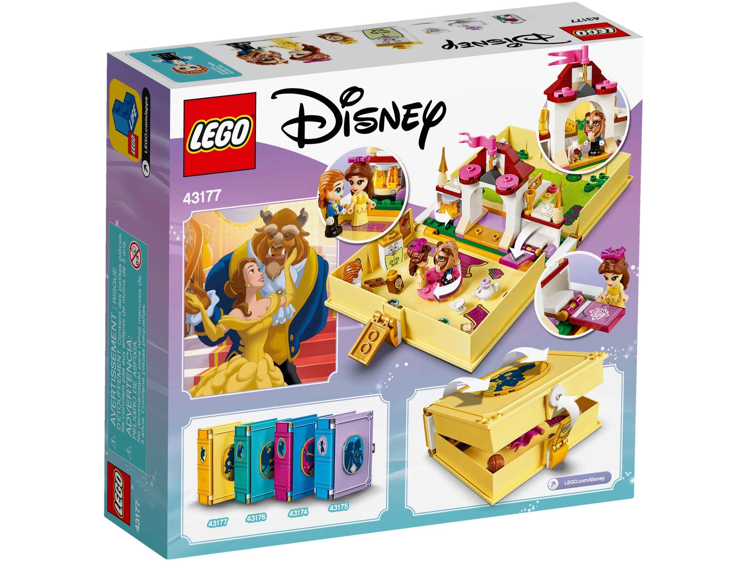 LEGO 43177 Belles Abenteuer-Set, Lobigo.de: Spielset: Disney Märchenbuch Spielzeug tragbares Princess