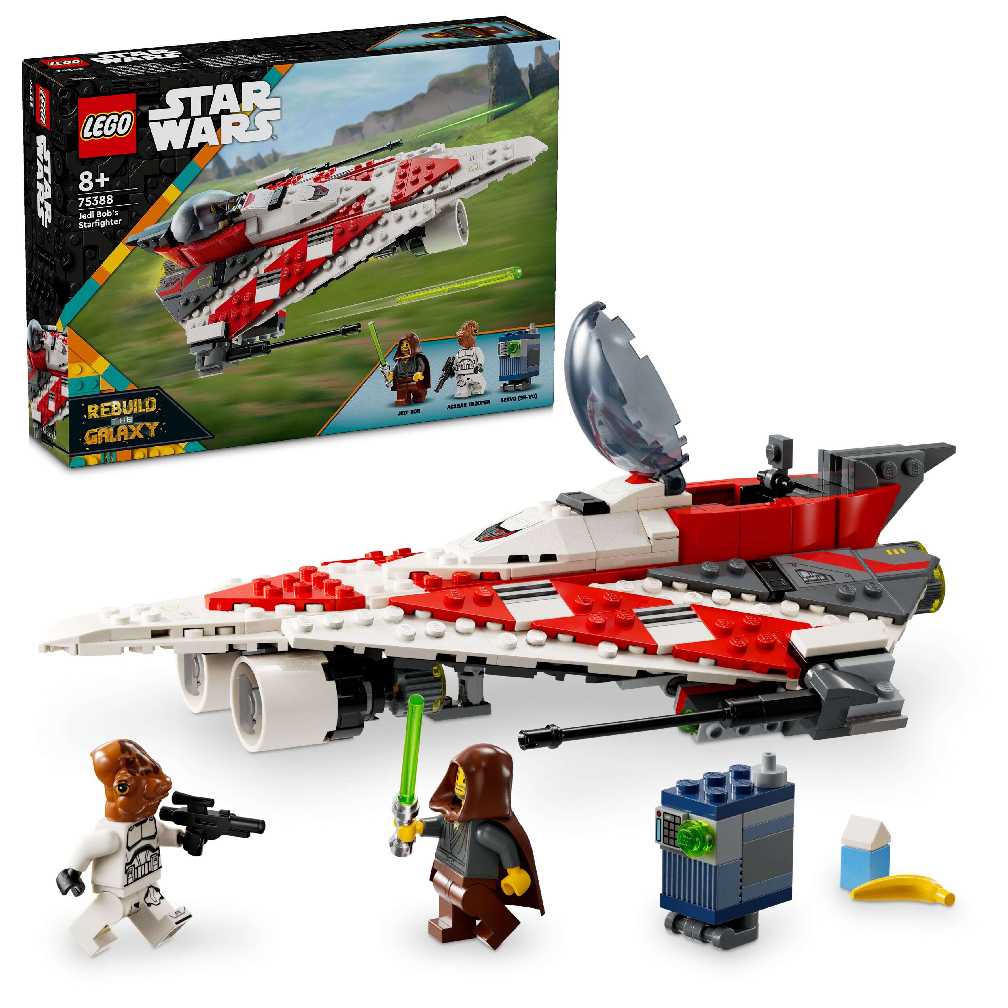 LEGO 75388 Star Wars Jedi Bobs Sternjäger, 2 Shooter, 2 Minifiguren, Zubehör