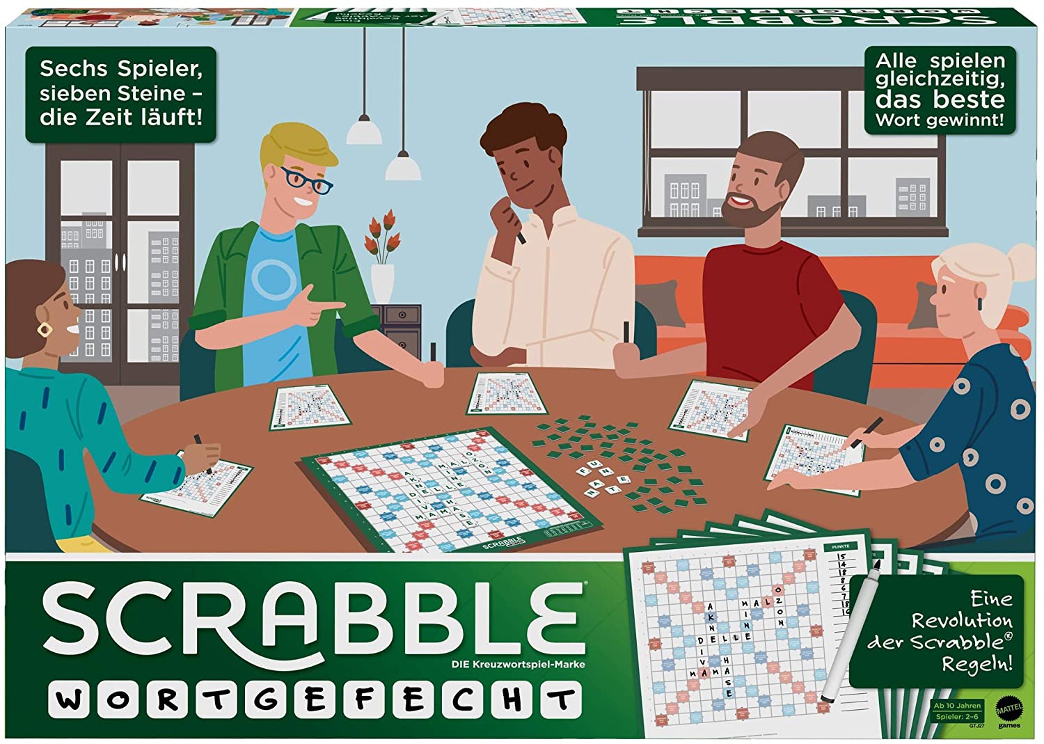 Mattel Games Scrabble Wortgefecht, Kreuzworträtsel, Brettspiel