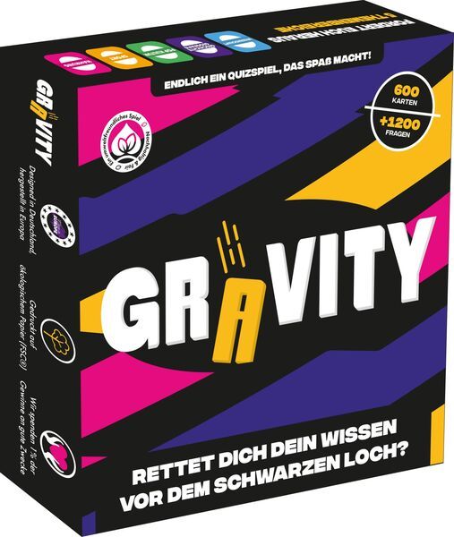 Gravity - Das Quizspiel, Gesellschaftsspiel, Strategie- & Wissensspiel Quizspiel