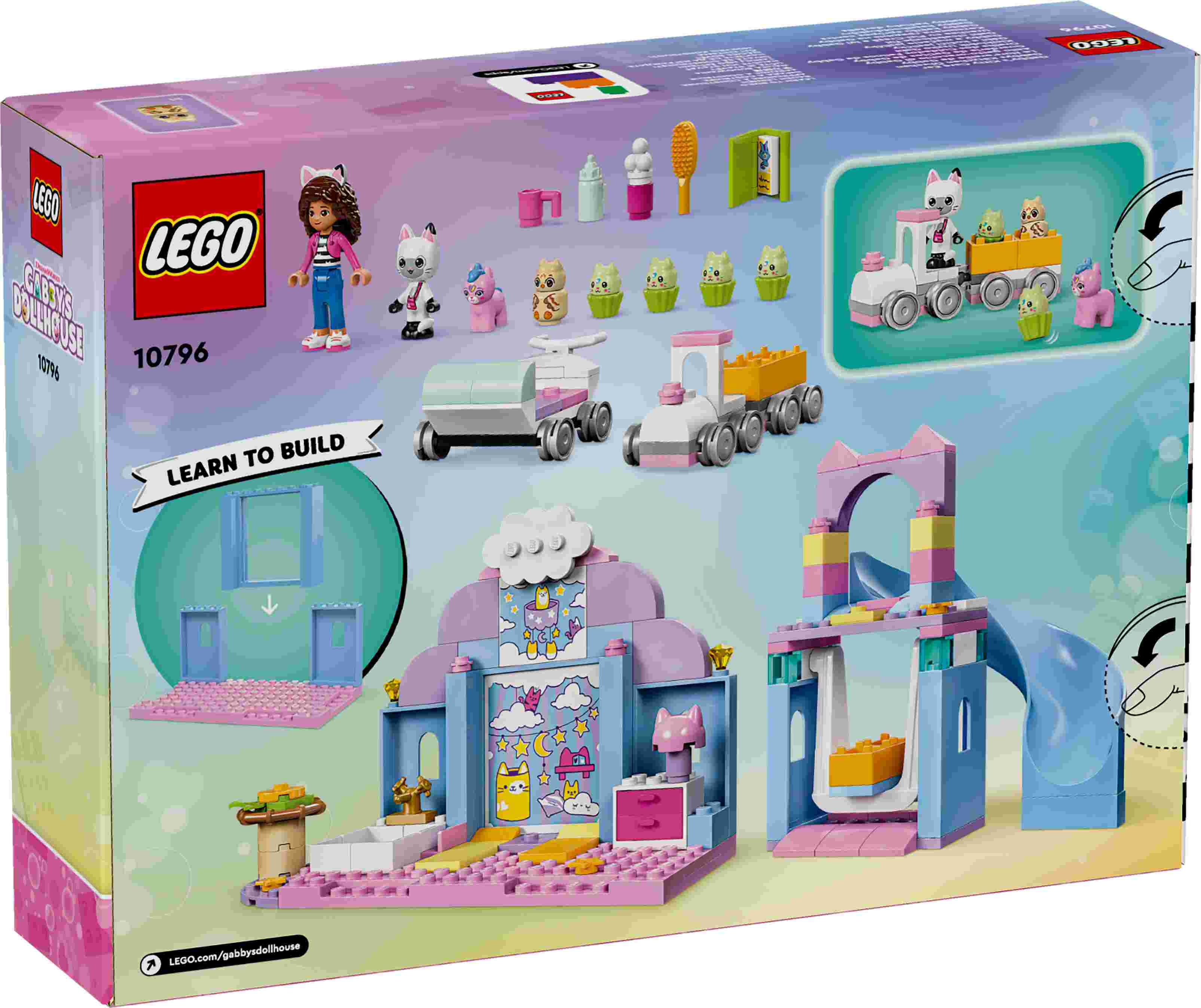 LEGO 10796 Gabby's Dollhouse Gabbys Kätzchen Öhrchen, 8 Figuren mit Zubehör