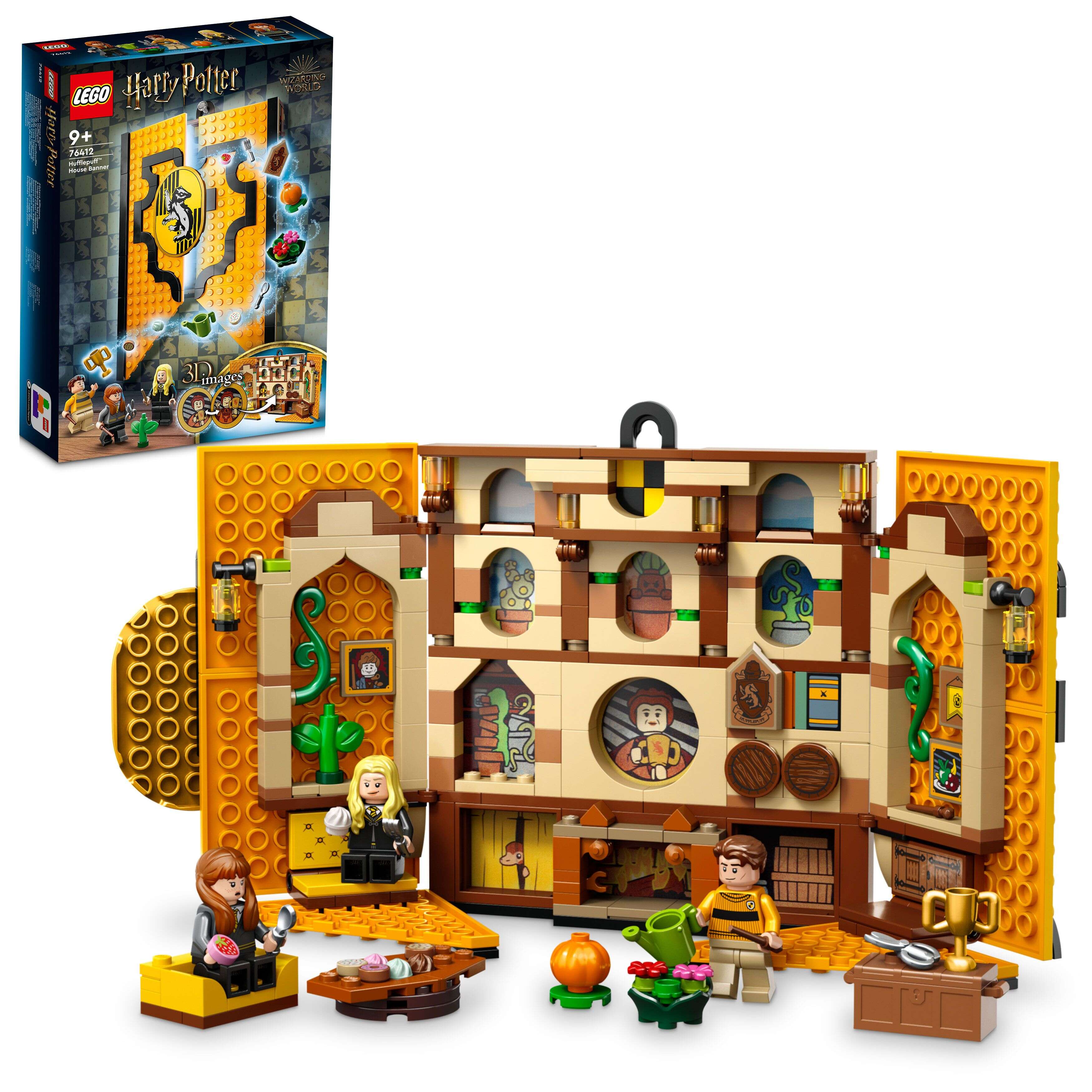 LEGO 76412 Harry Potter Hufflepuff House Banner, 3 Hufflepuff house  characters: Lobigo.co.uk: Toys