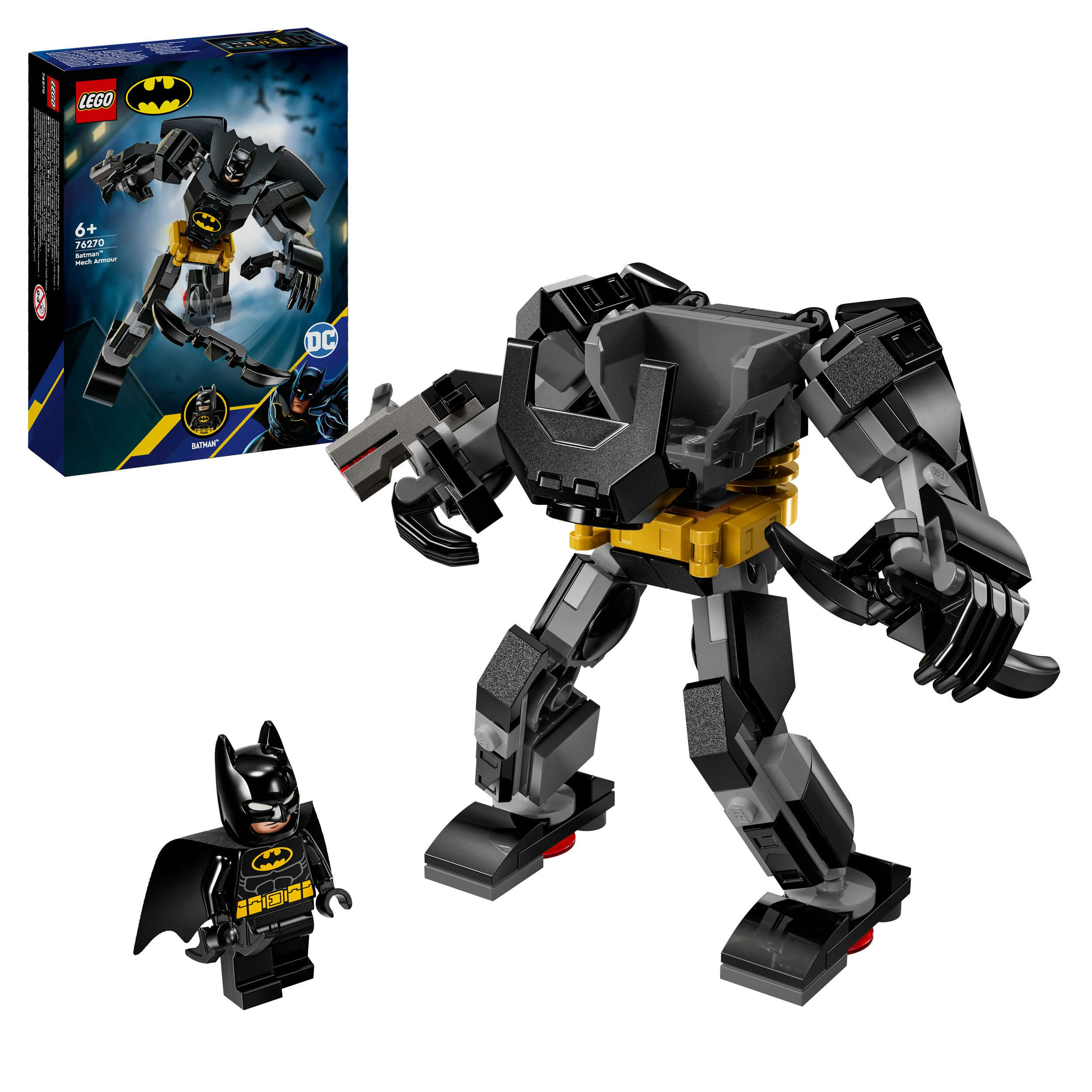 LEGO 76270 DC Batman Mech, Minifigur Batman, Stoffumhang, Batarang