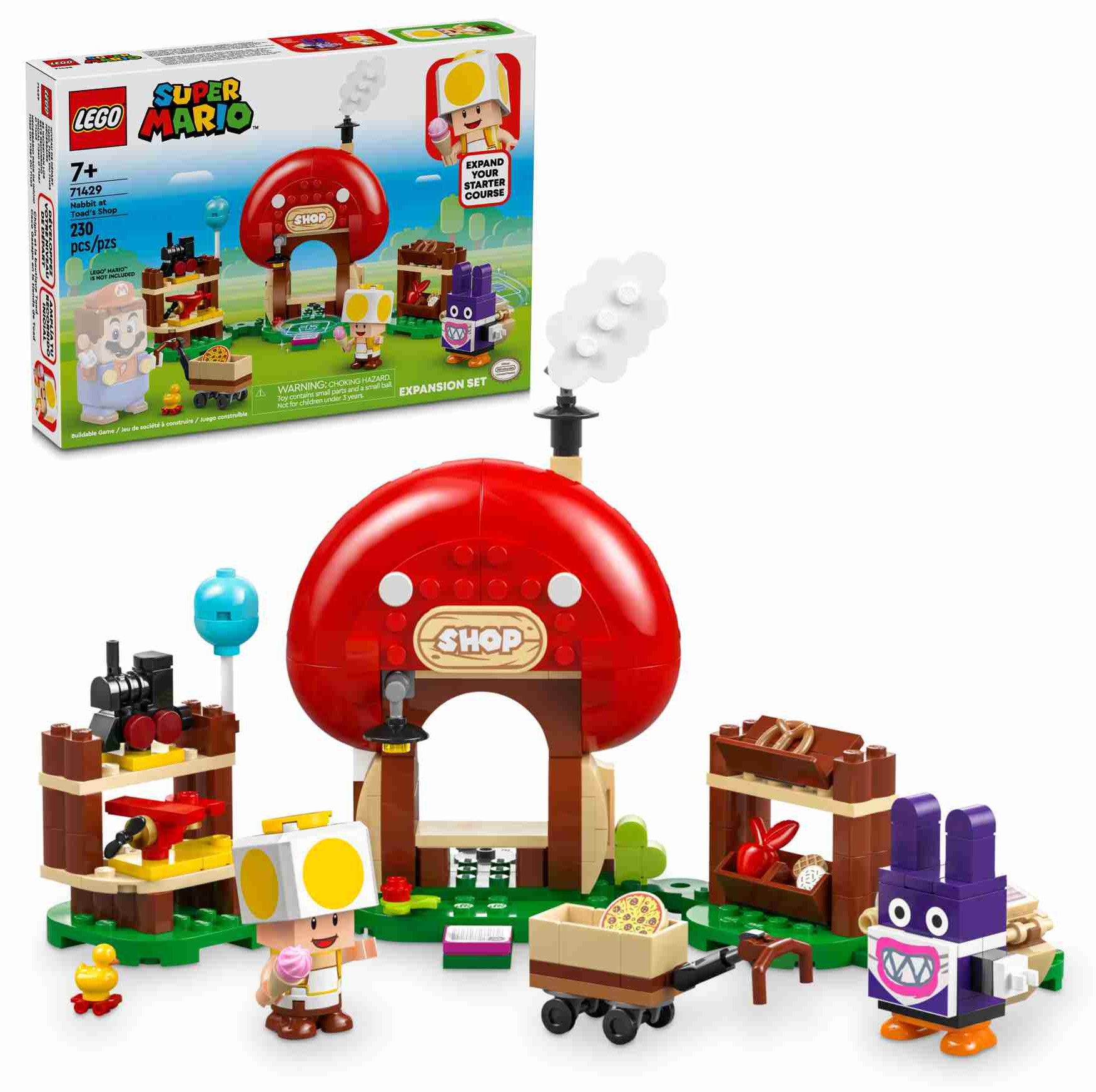 LEGO 71429 Super Mario Mopsie in Toads Laden – Erweiterungsset, gelber Toad