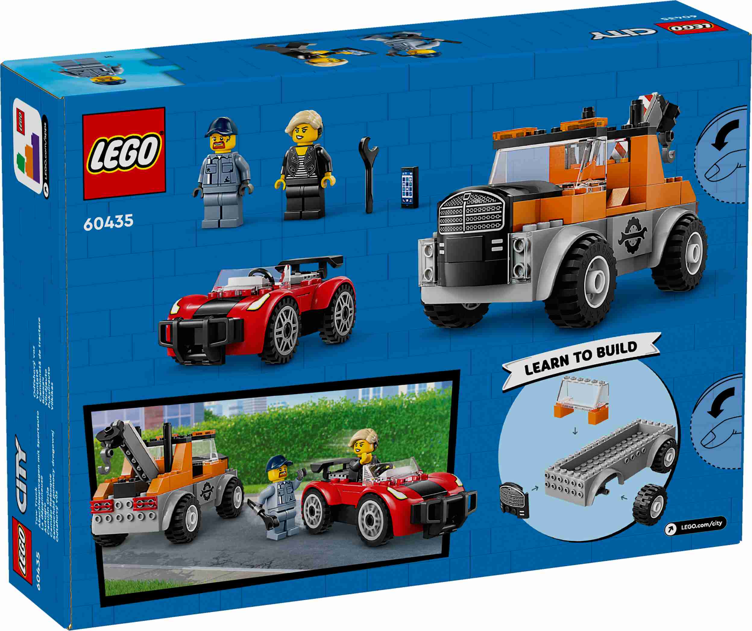 LEGO 60435 City Abschleppwagen mit Sportauto, 2 Minifiguren mit Zubehör