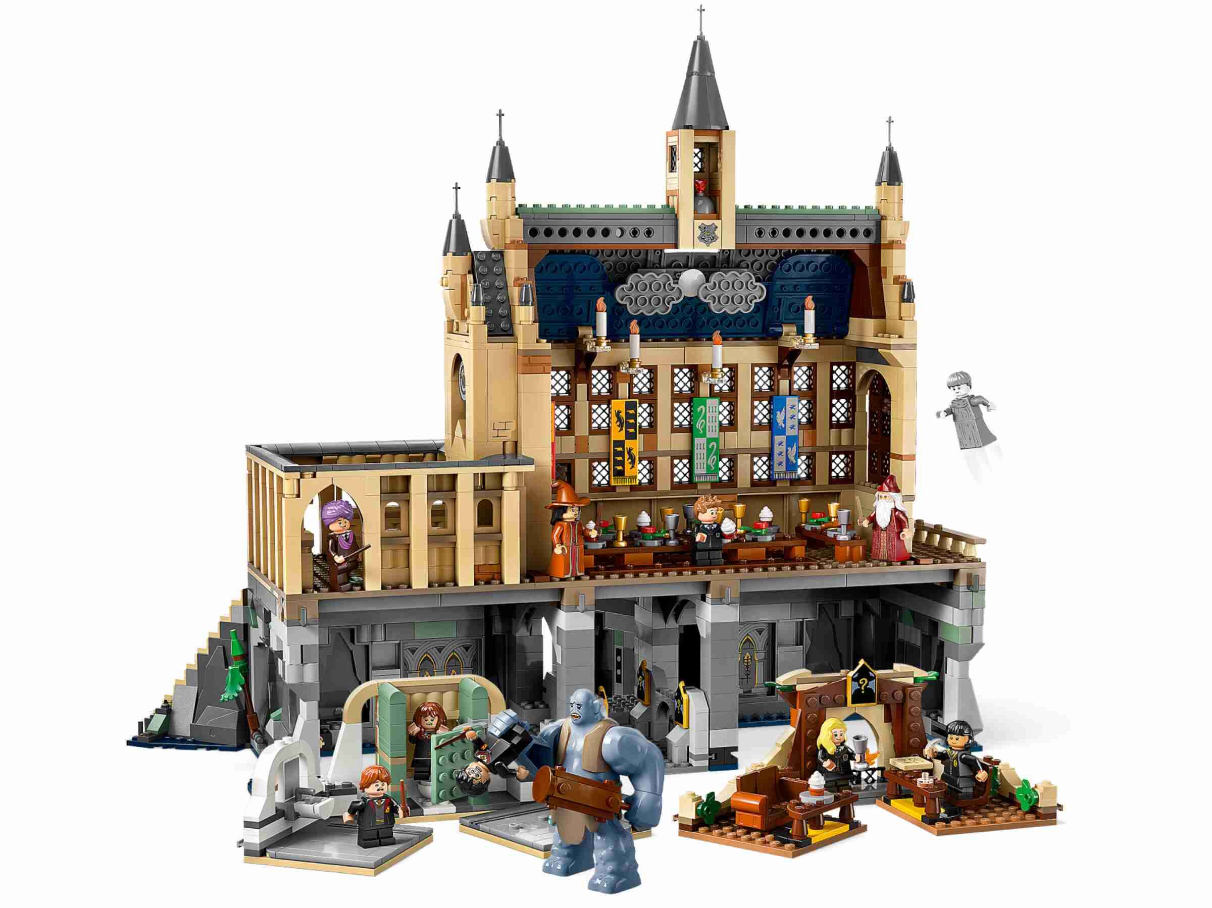 LEGO 76435 Harry Potter Schloss Hogwarts: Die Große Halle, 11 Charaktere