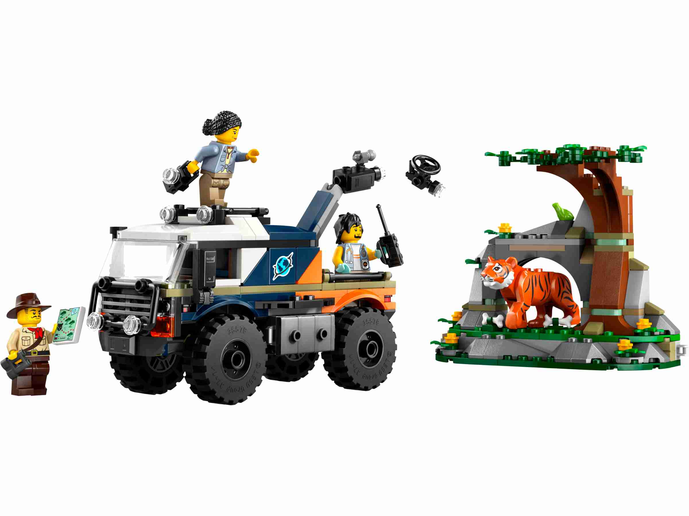 LEGO 60426 City Dschungelforscher-Truck, 3 Abenteurer-Minifiguren, Tiger