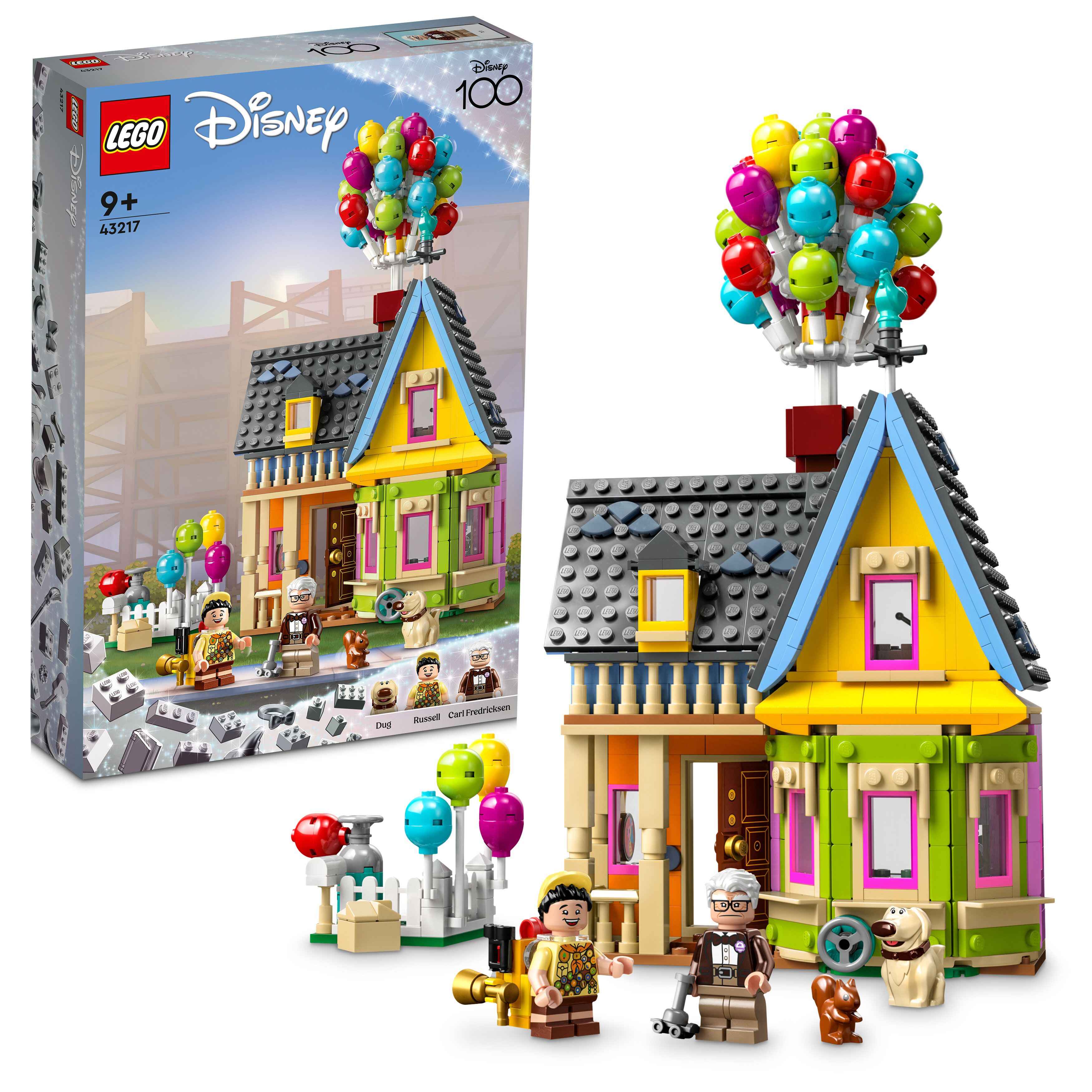 LEGO 43217 Disney Classic Carls Haus aus Oben, 2 Minifiguren, Hund