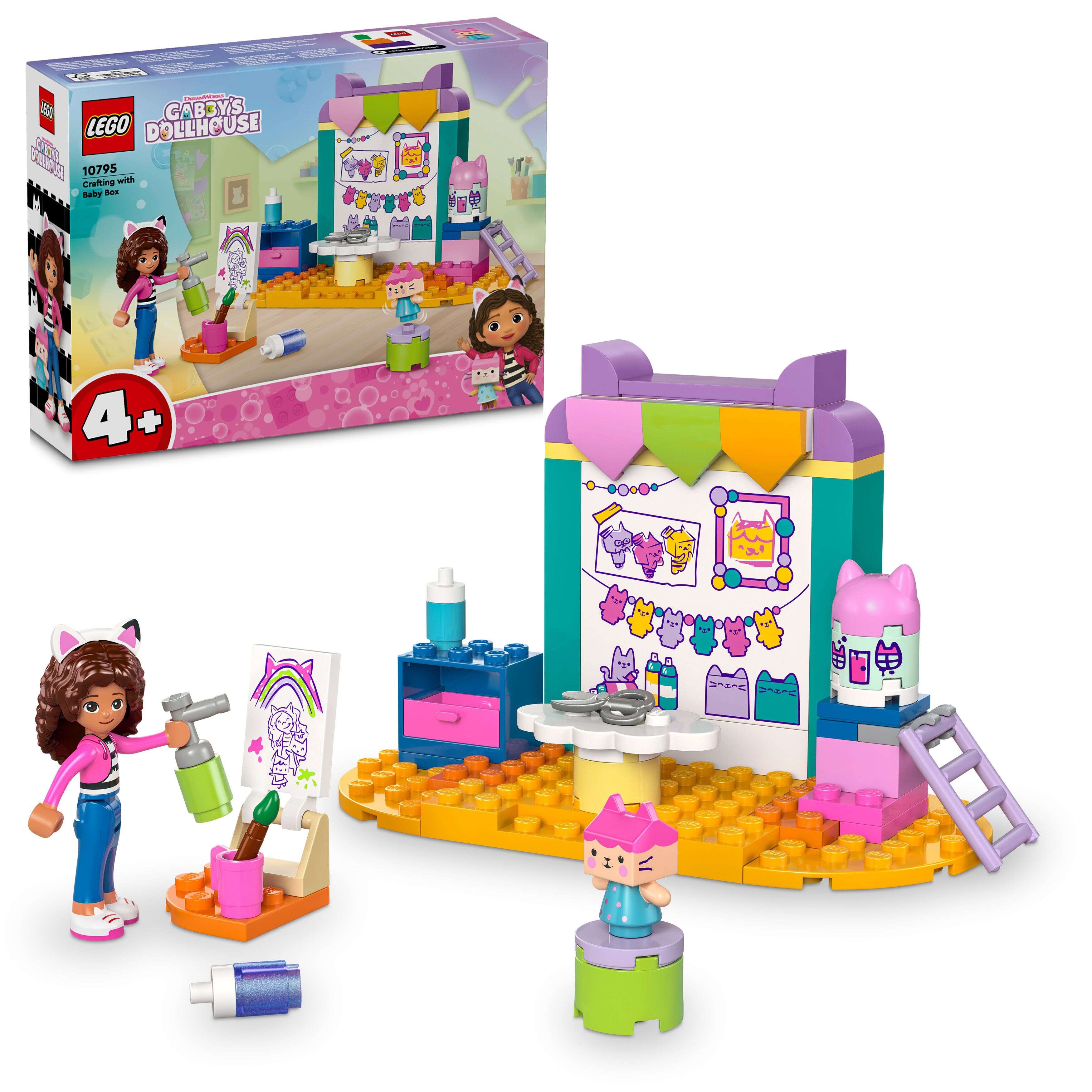 LEGO 10795 Gabby's Dollhouse Bastelspaß mit Baby Box, 2 Figuren