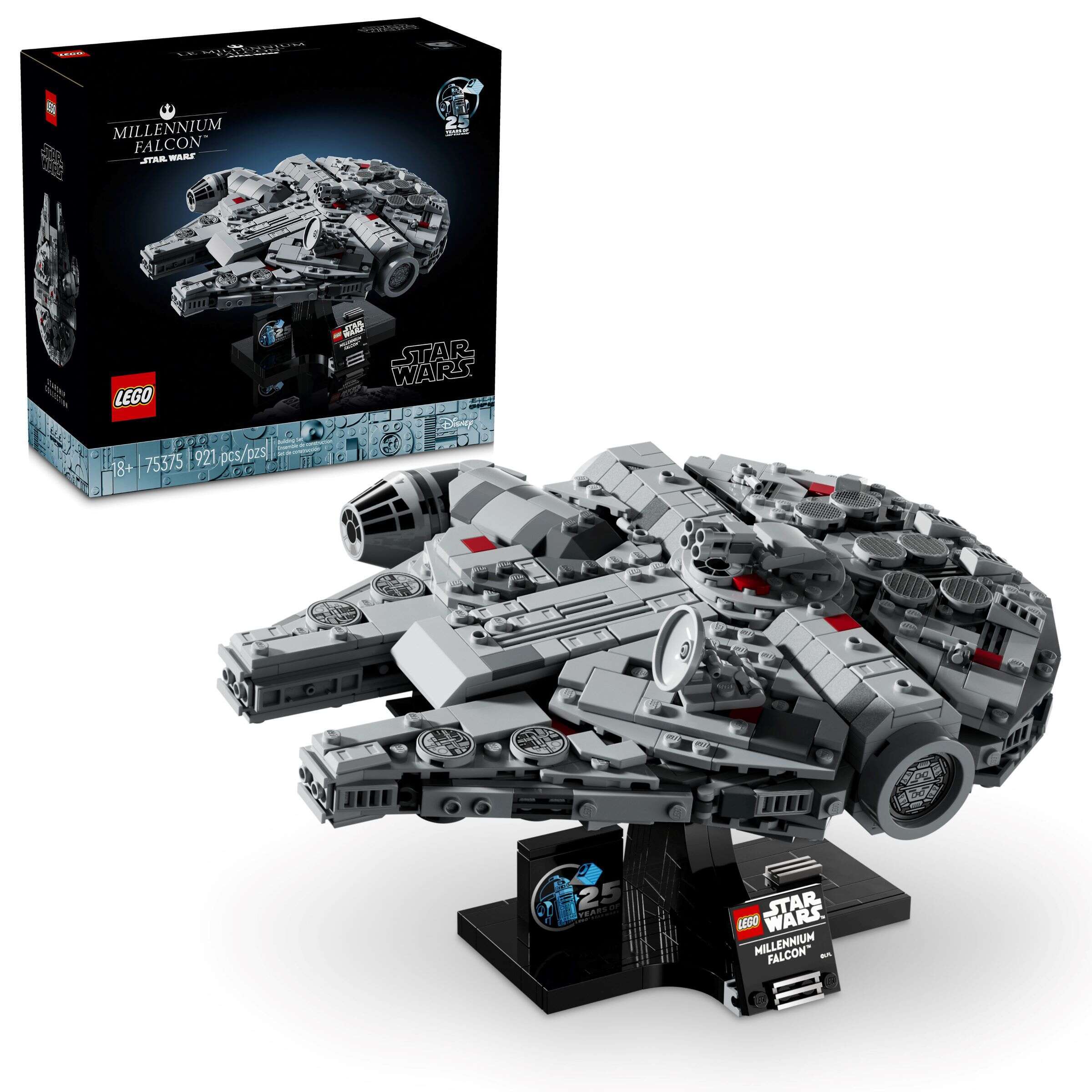 LEGO 75375 Star Wars Millennium Falcon, Ständer zum Ausstellen, Namensschild