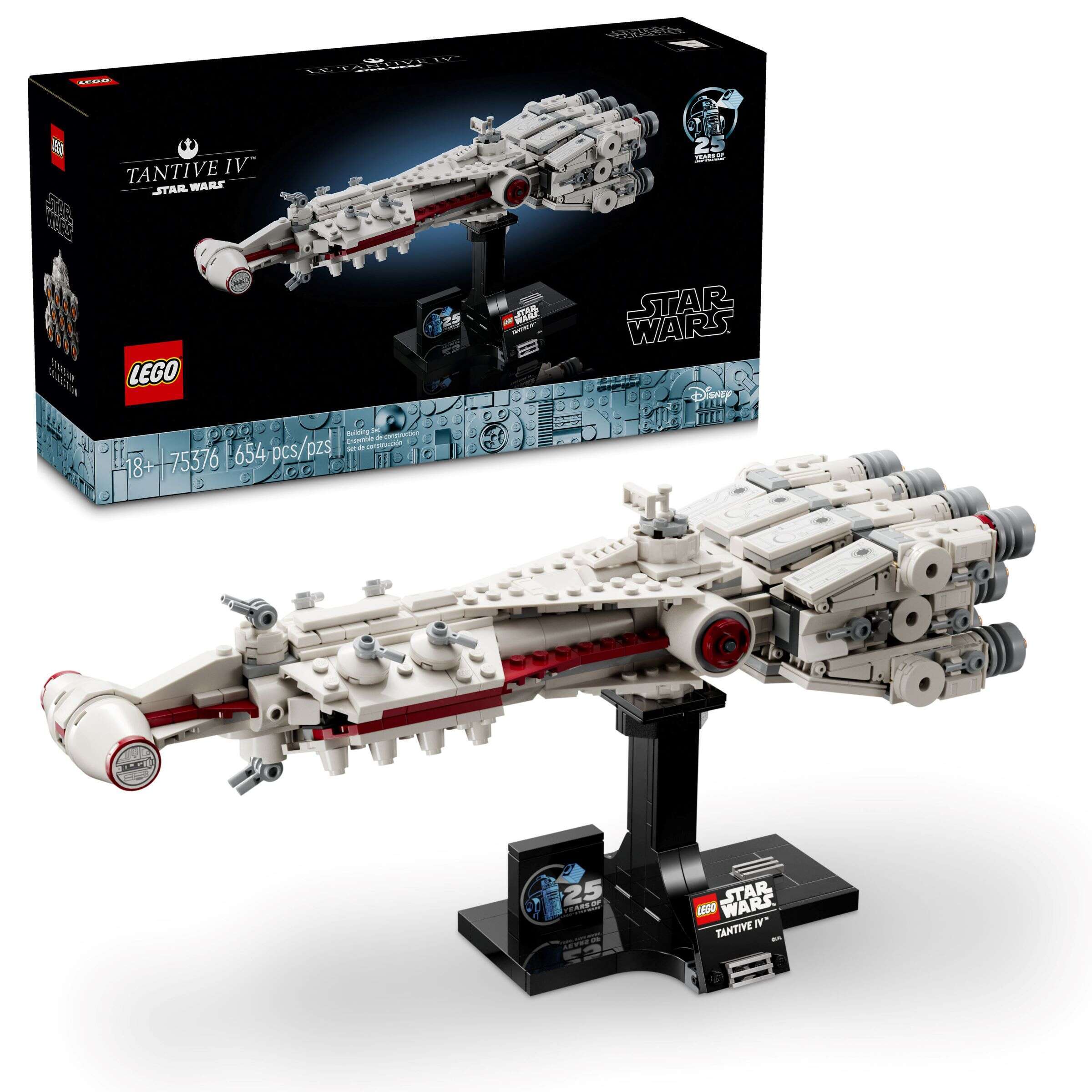 LEGO 75376 Star Wars Tantive IV, Ständer zum Ausstellen, 11 Triebwerke