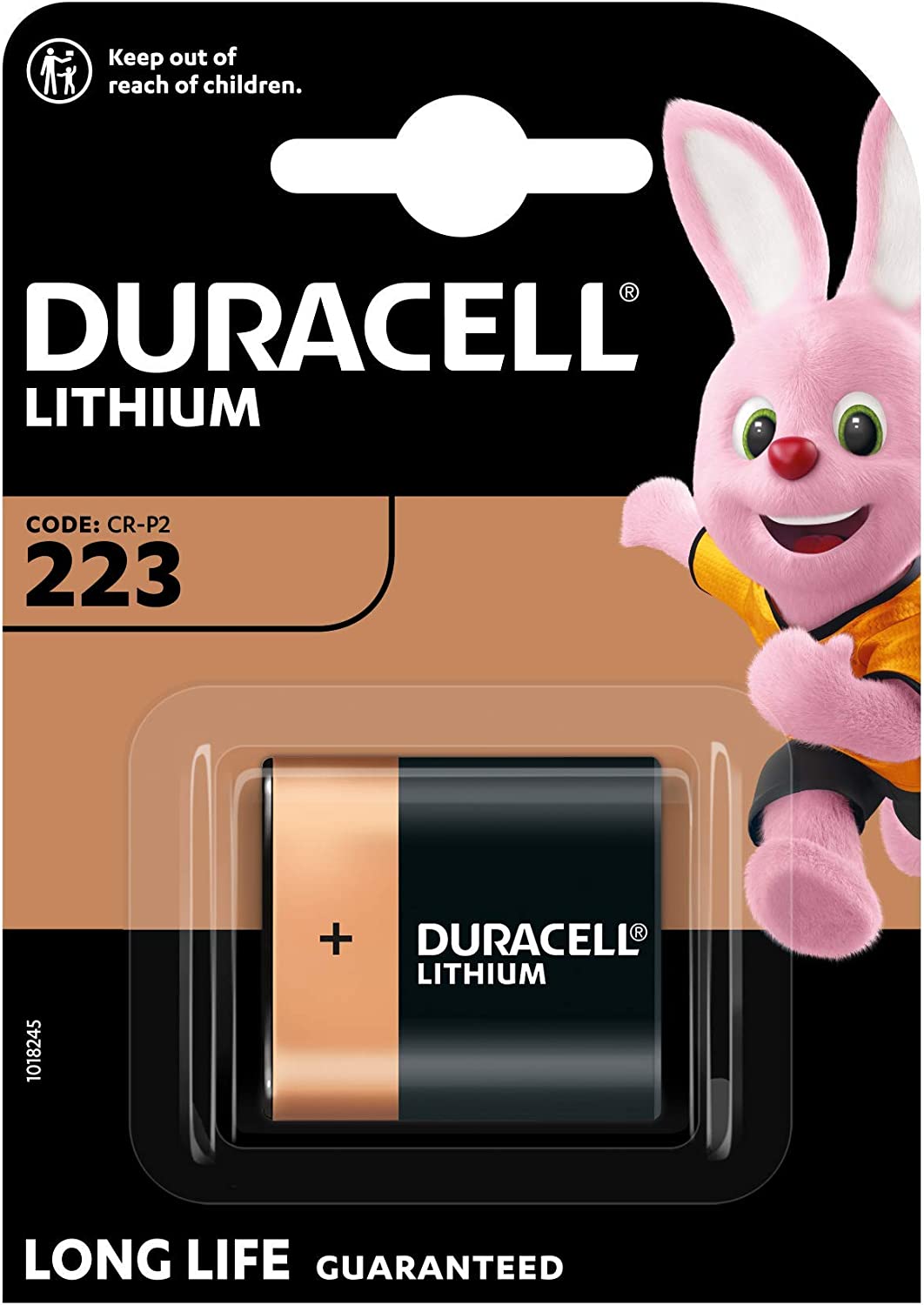 Duracell Ultra CR-P2, 223, 6V Lithium Fotobatterie, DL223, 1400mAh, 1er-Pack
