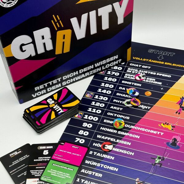 Gravity - Das Quizspiel, Gesellschaftsspiel, Strategie- & Wissensspiel Quizspiel