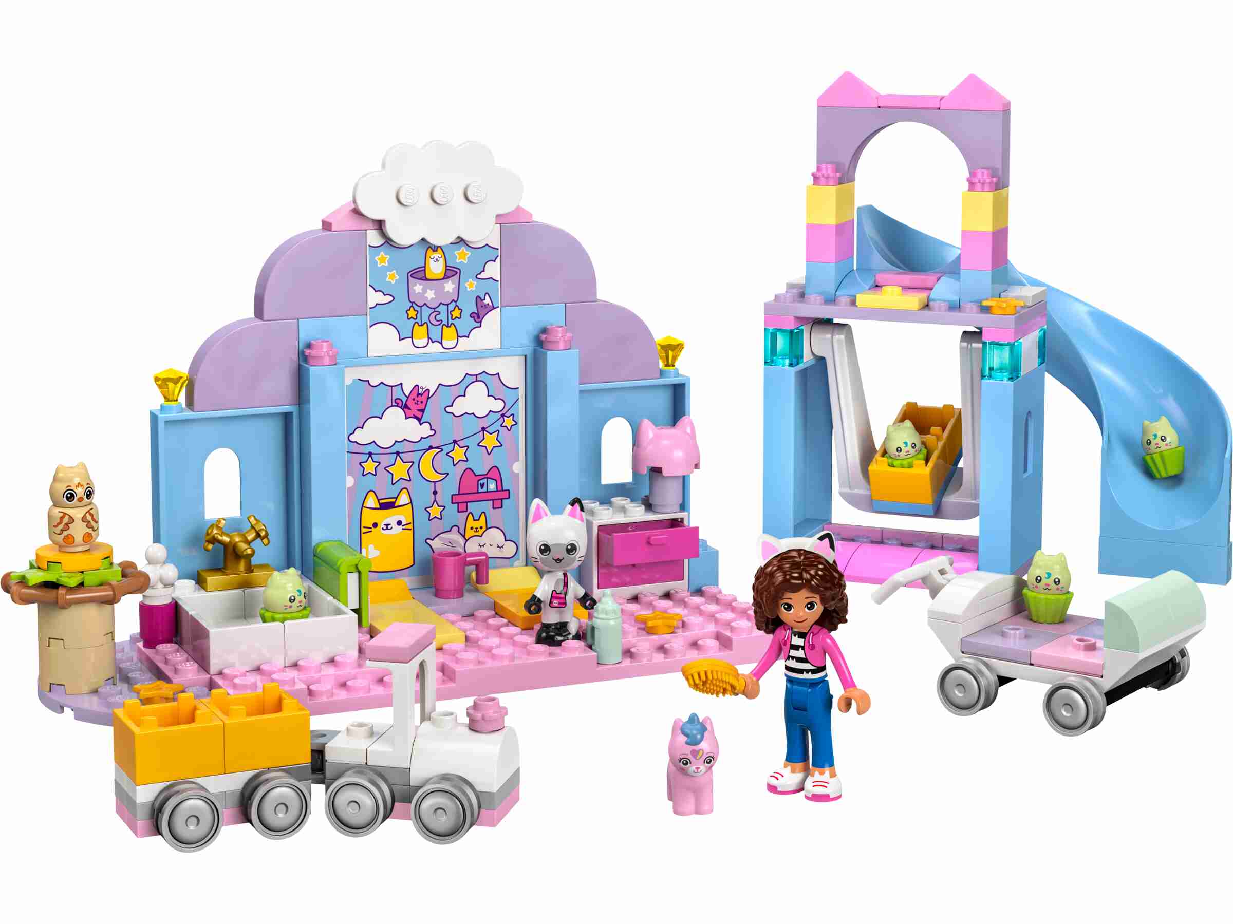 LEGO 10796 Gabby's Dollhouse Gabbys Kätzchen Öhrchen, 8 Figuren mit Zubehör