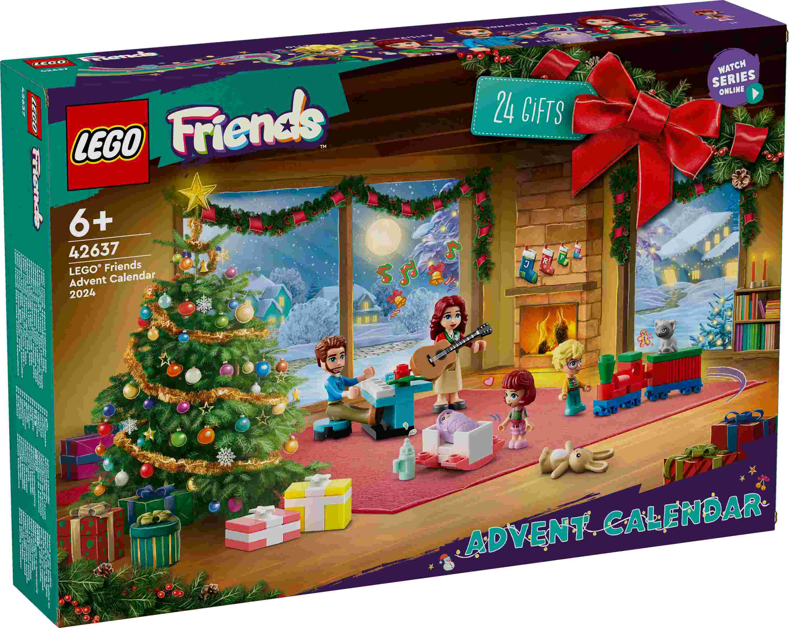 LEGO 42637 Friends Adventskalender 2024, 5 Charaktere, 2 Tierbabys, Zubehör