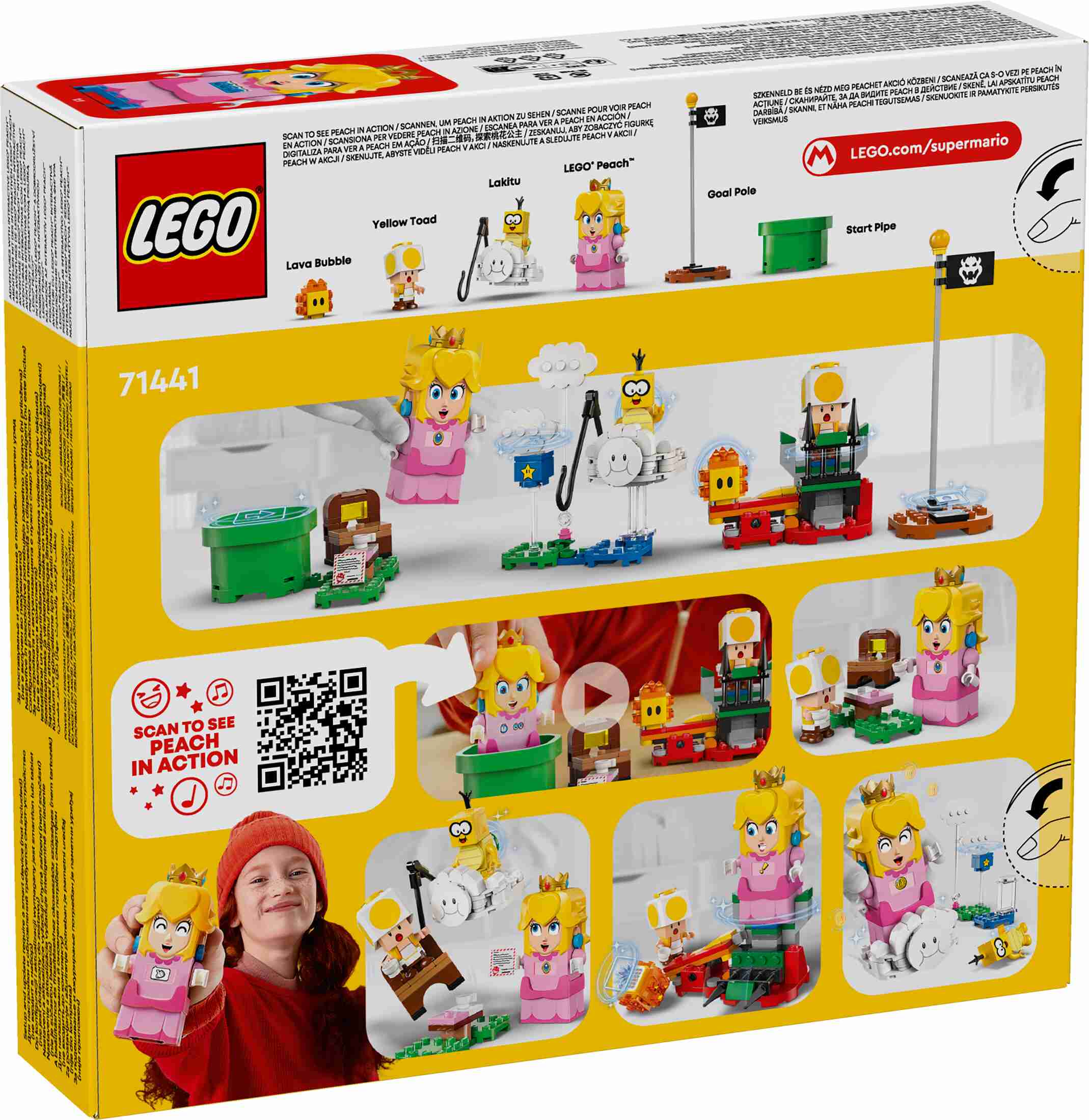 LEGO 71441 Super Mario Abenteuer mit der interaktiven Peach, 4 Spielfiguren