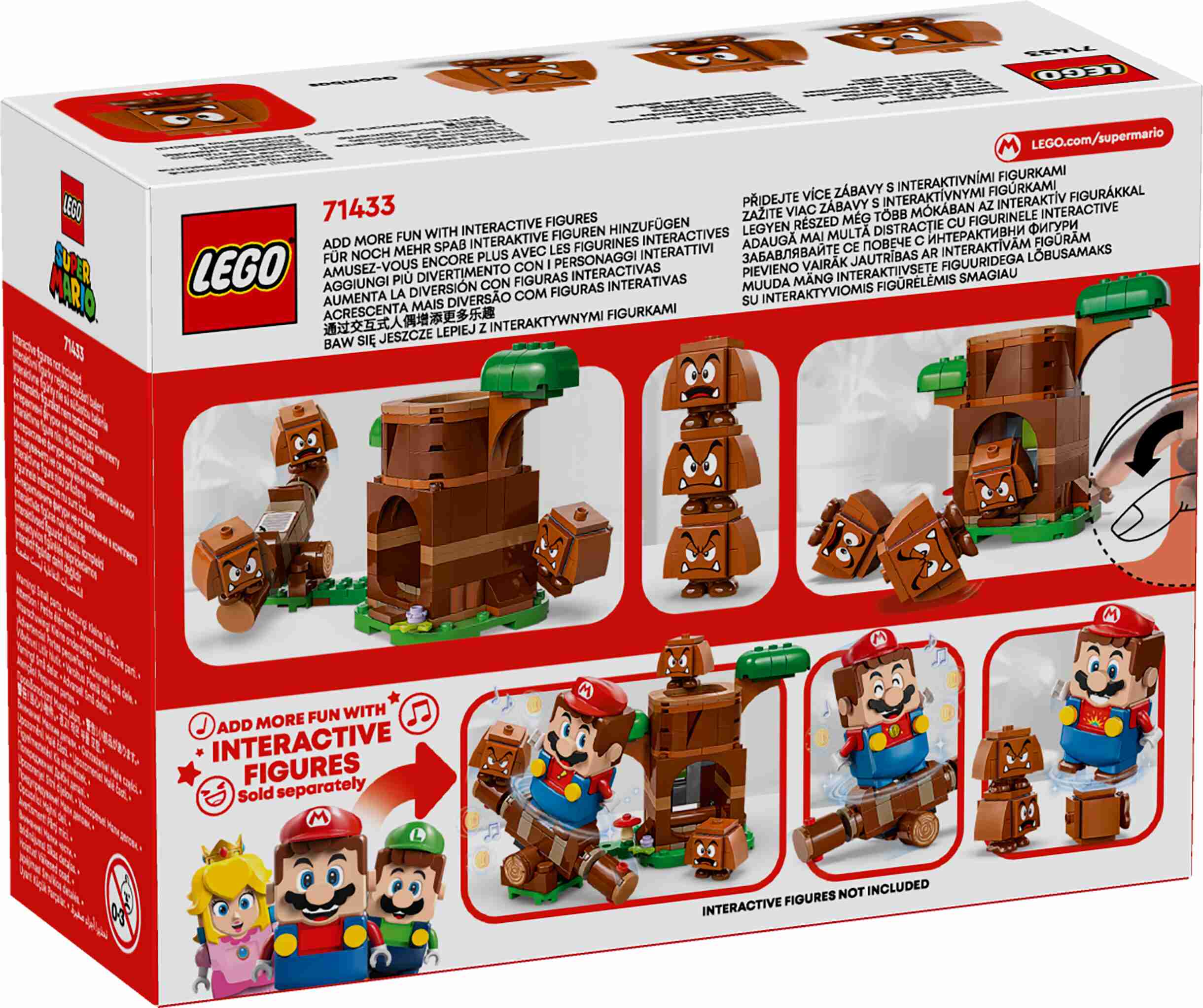 LEGO 71433 Super Mario Gumba-Spielplatz, 3 Gumbas, Abenteuer-Spielzeug