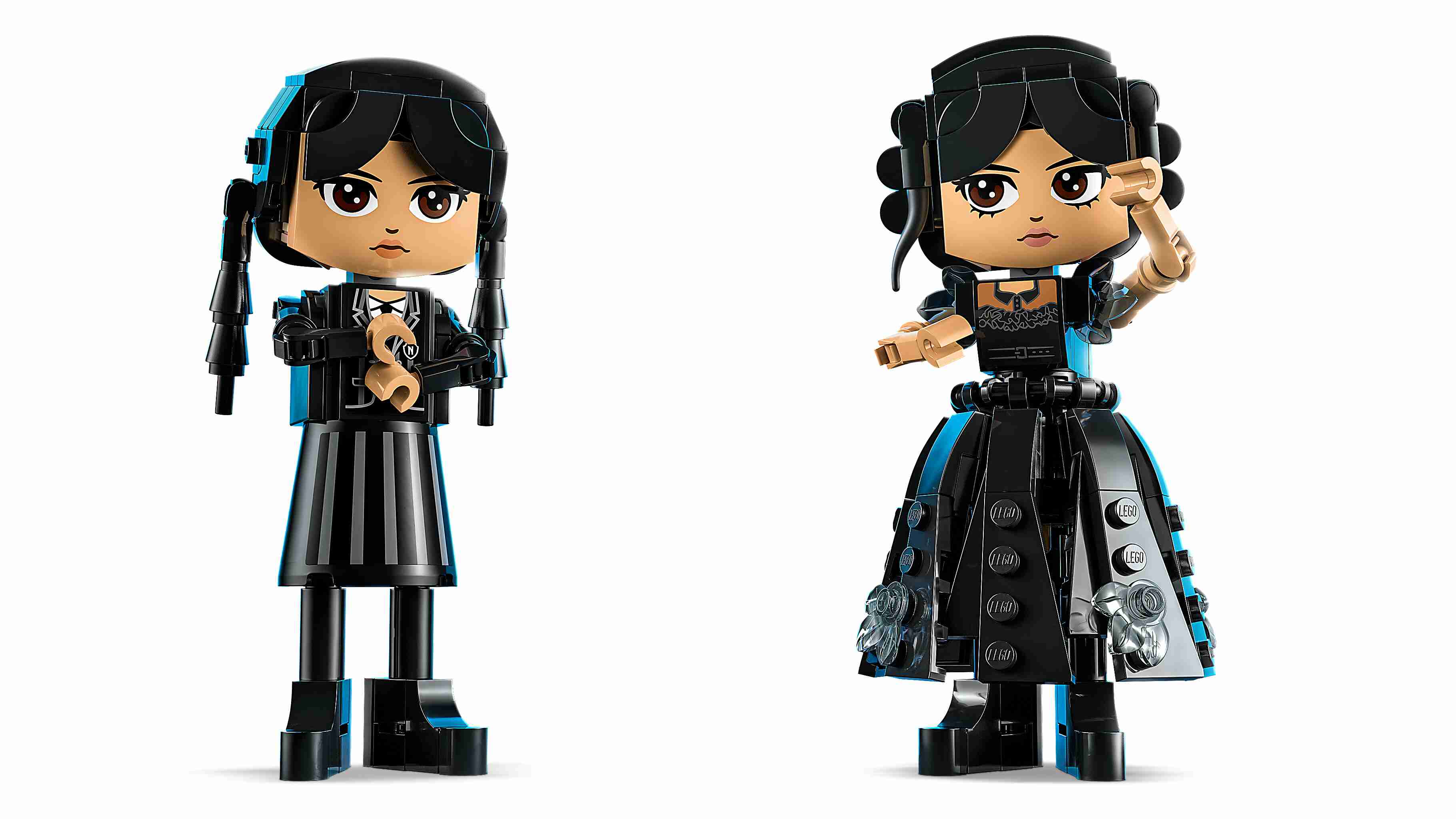 LEGO 76780 Wednesday Addams Baufigur, zwei Geheimfächer, 2 Outfits