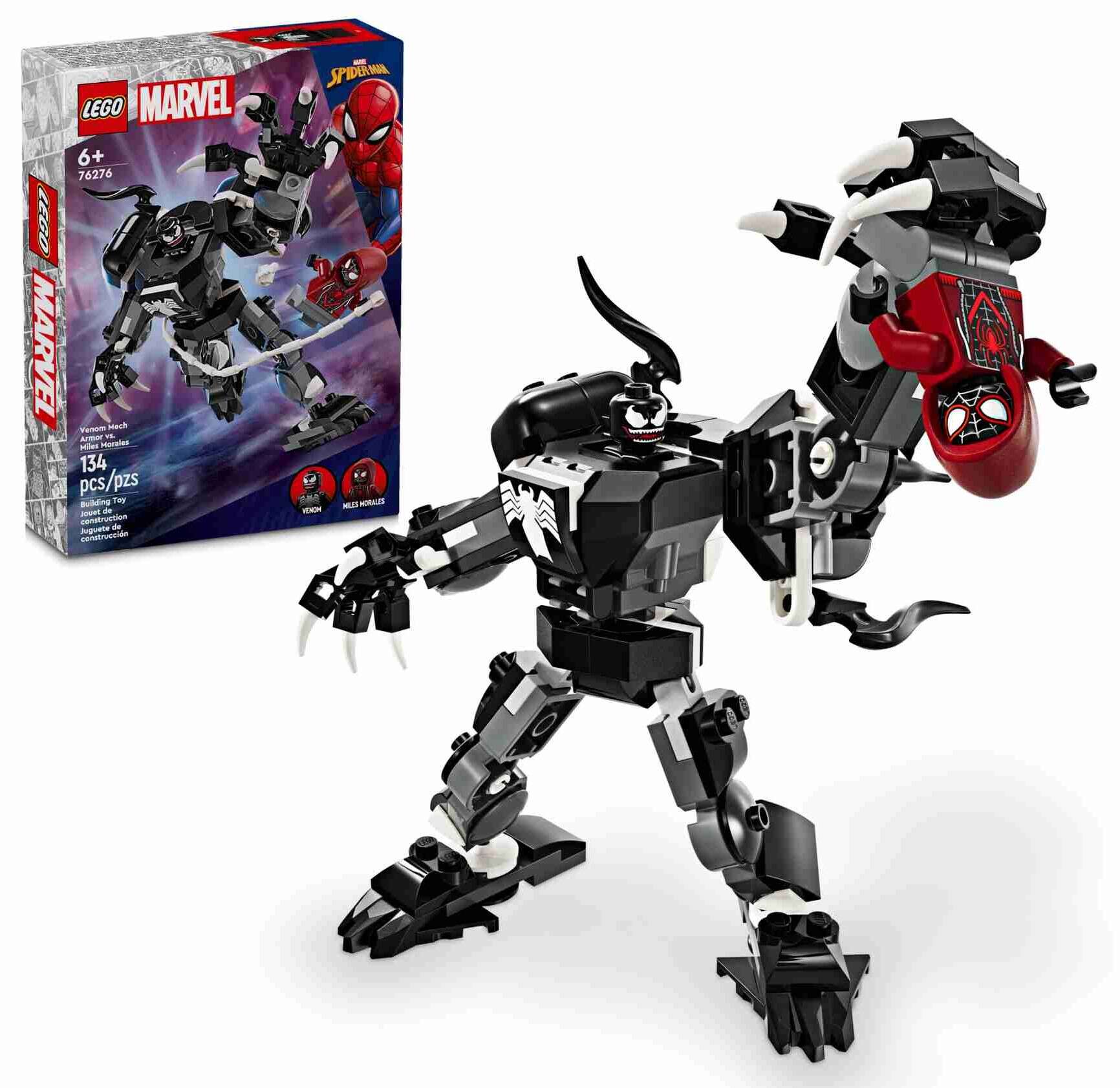 LEGO 76276 Marvel Venom Mech vs. Miles Morales, Beweglicher Mech, 2 Minifiguren