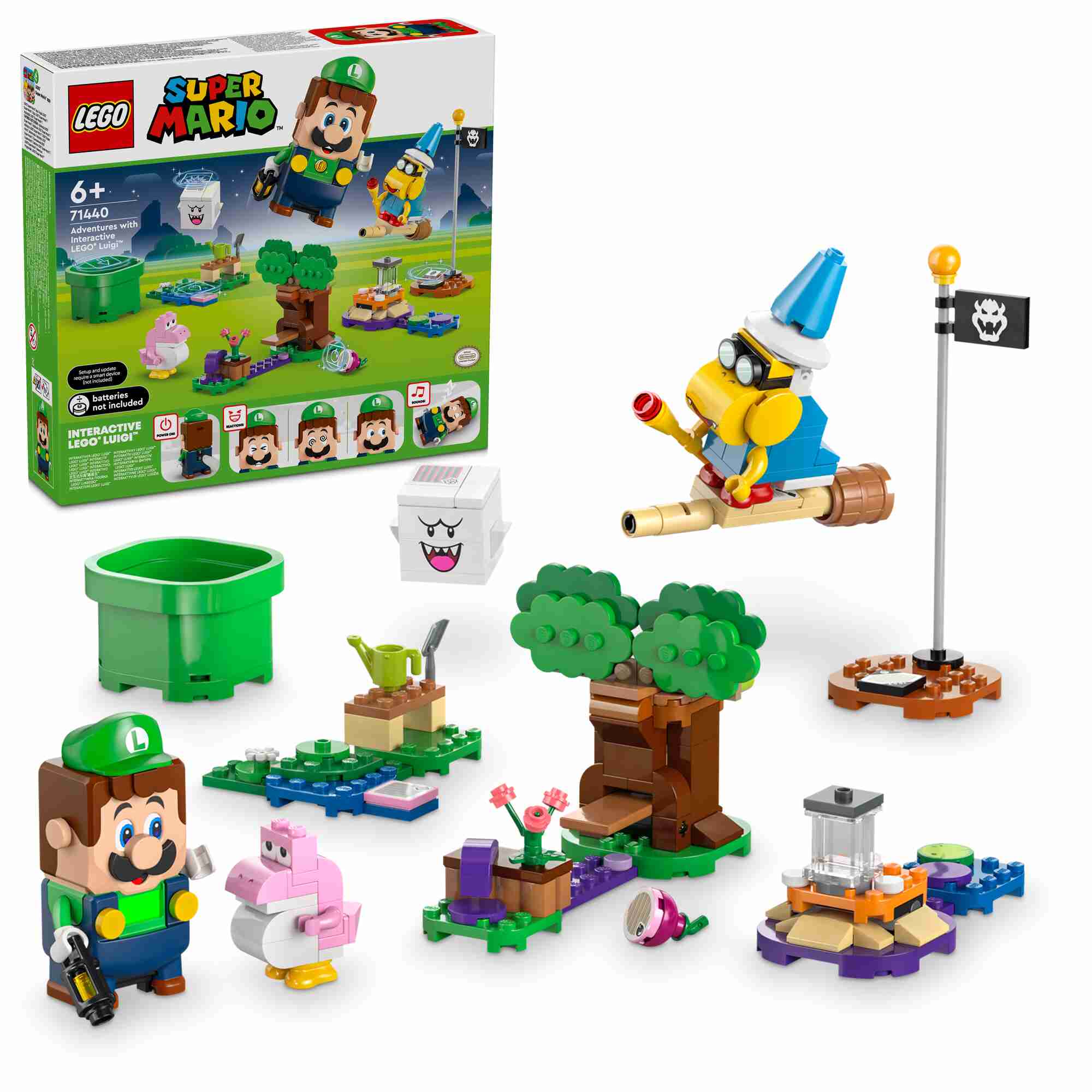 LEGO 71440 Super Mario Abenteuer mit dem interaktiven Luigi, 4 Spielfiguren