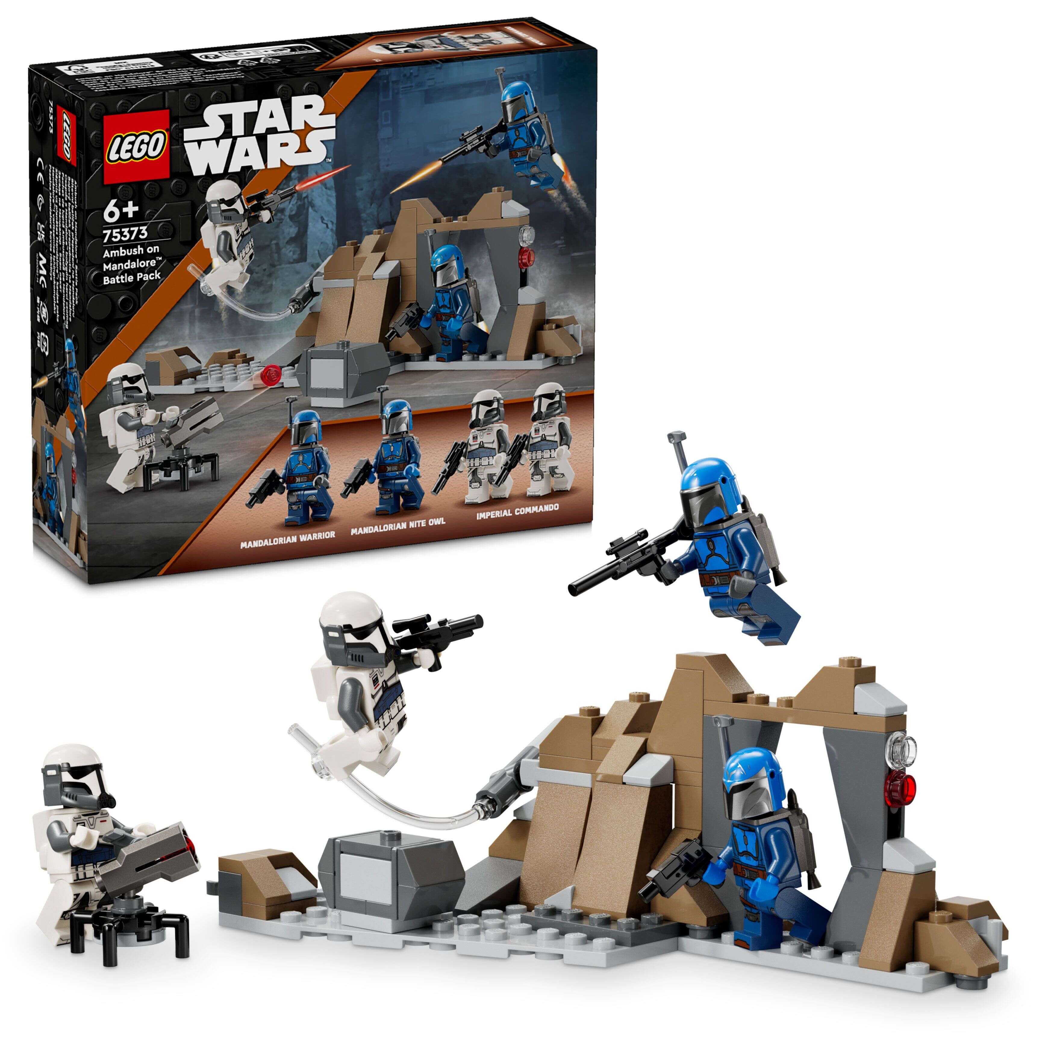 LEGO 75373 Star Wars Hinterhalt auf Mandalore Battle Pack, 4 Minifiguren