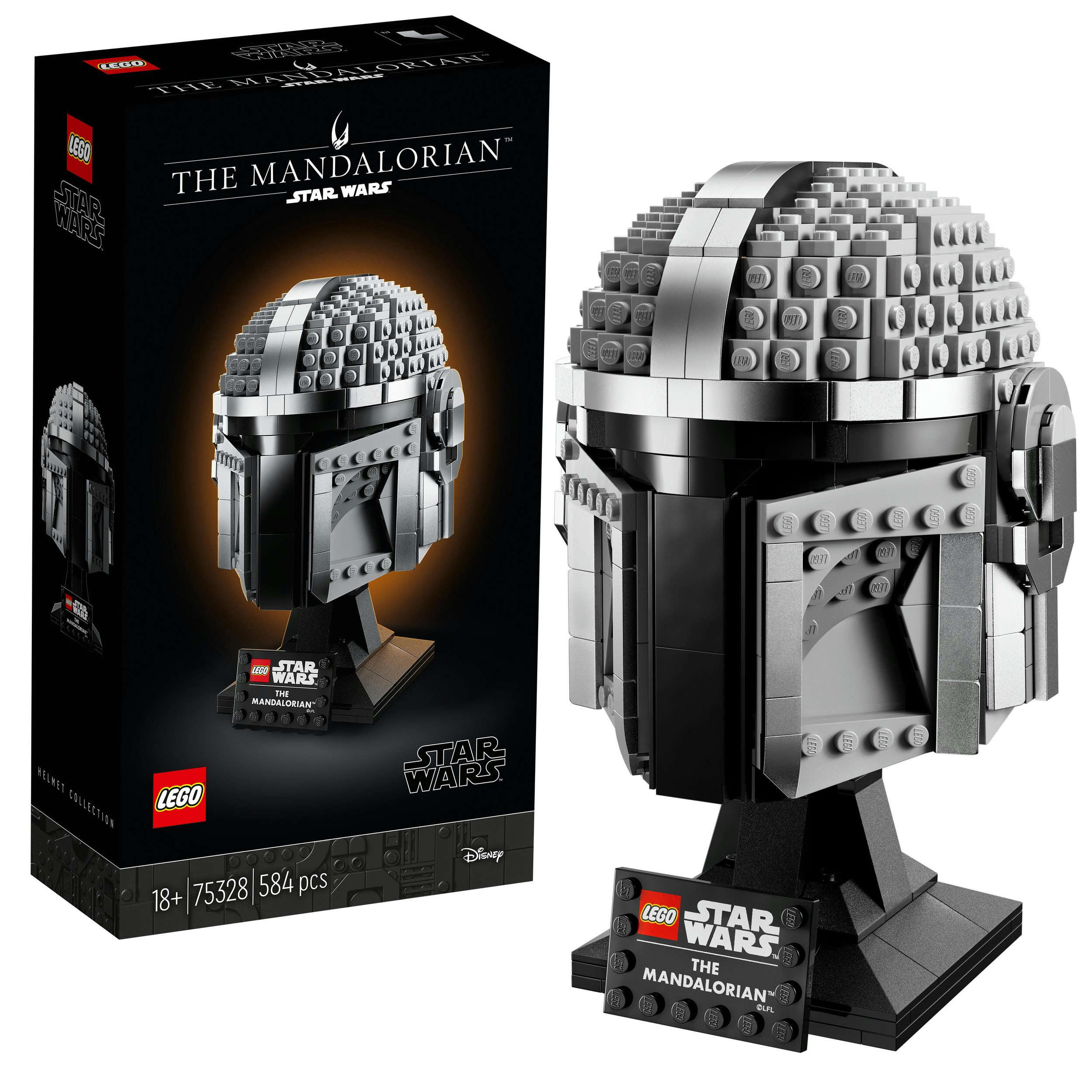 LEGO 75328 Star Wars The Mandalorian Helmet, model for display