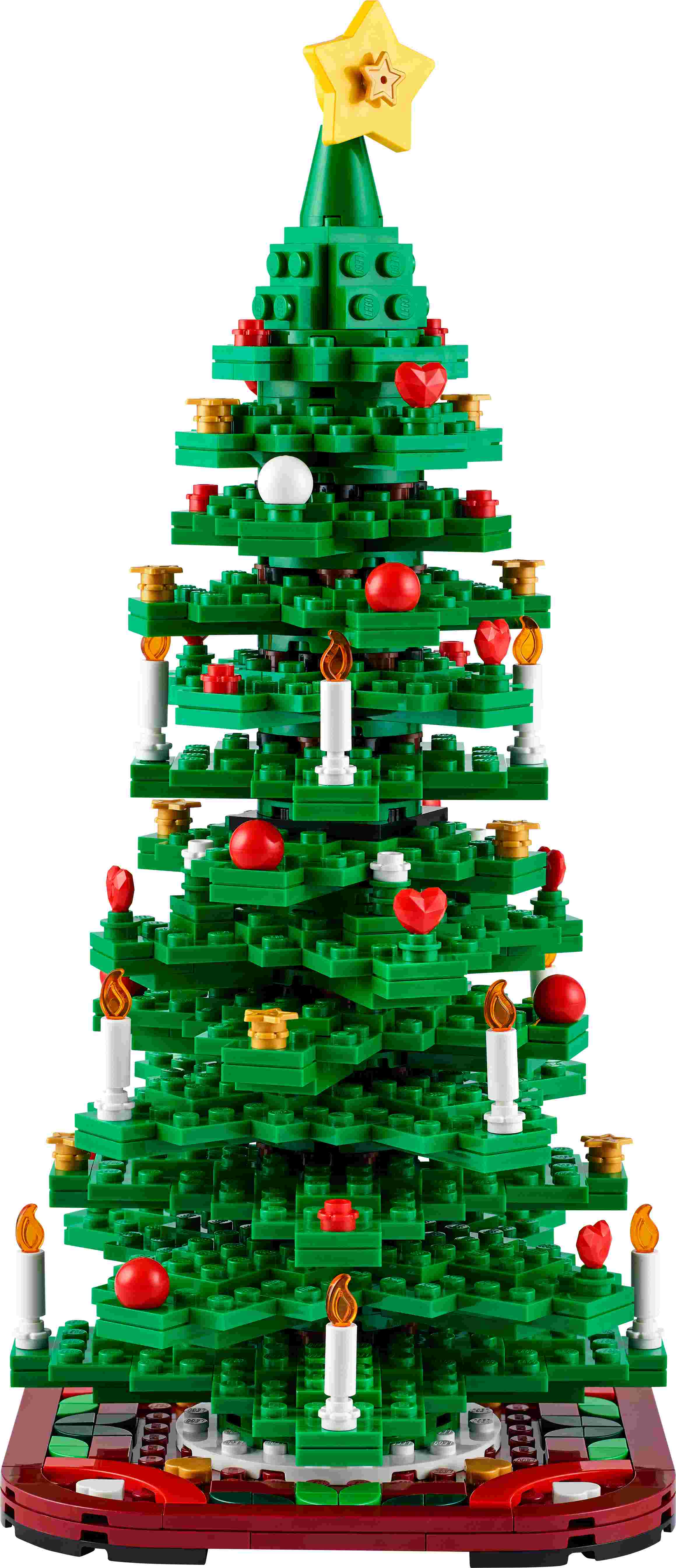 LEGO 40573 Iconic Weihnachtsbaum, 2-in-1-Set, 1 großer oder 2 kleinere Bäume