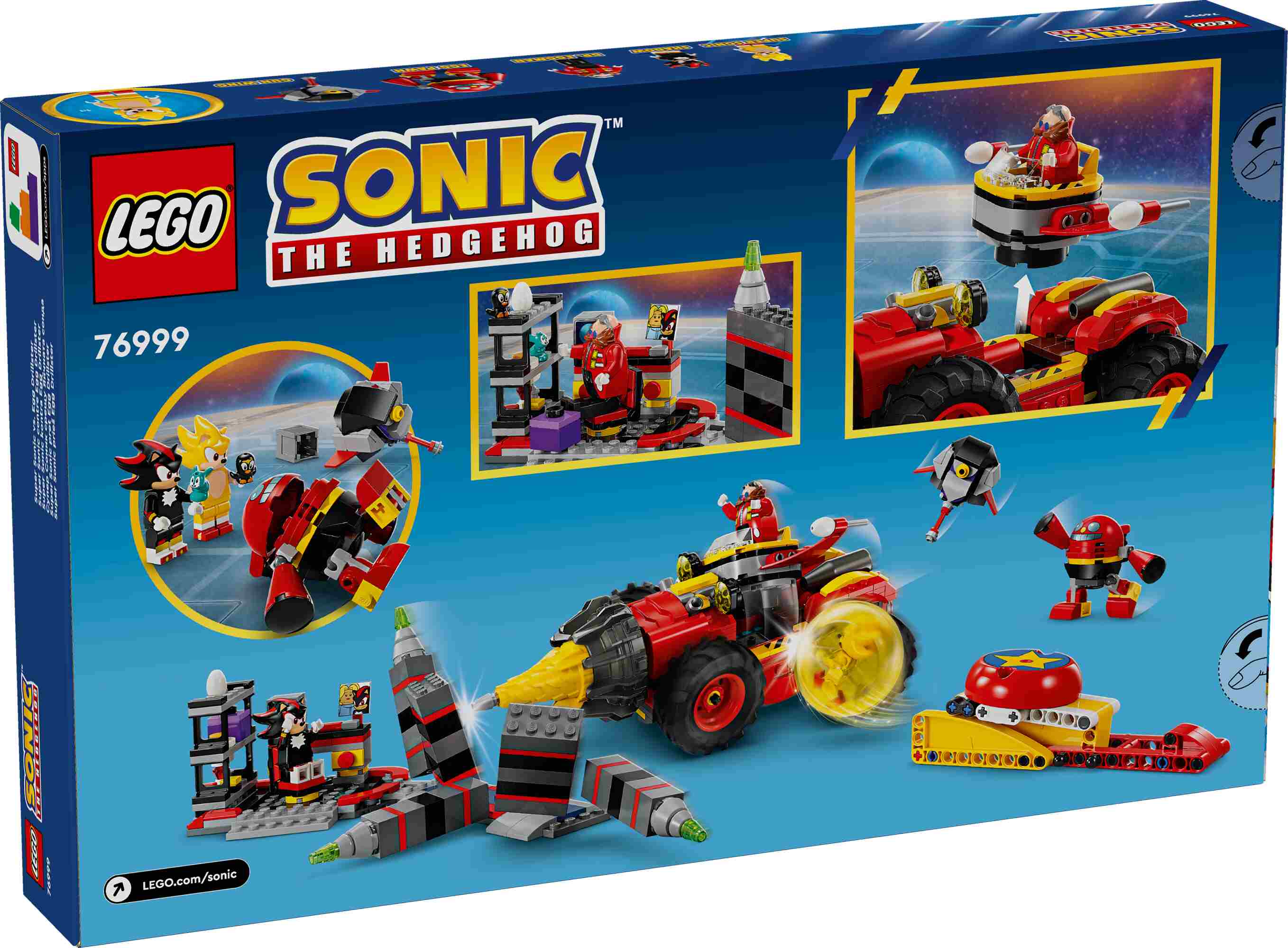 LEGO 76999 Sonic Super Sonic vs. Egg Drillster, 7 Charaktere, Schwebemobil