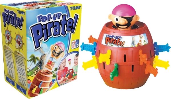 TOMY Pop Up Pirate, Hochwertiges Actionspiel, Kinderspiel