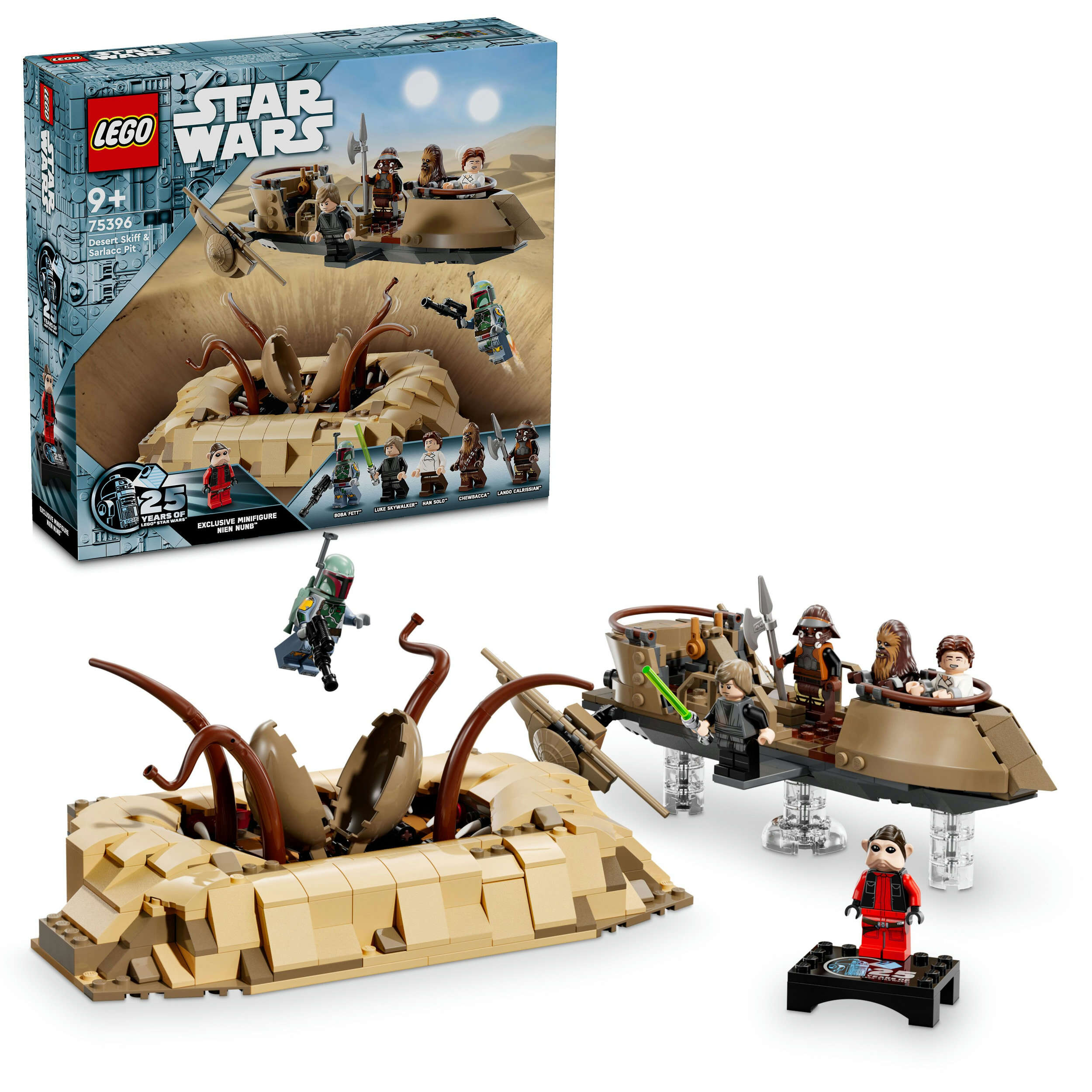 LEGO 75396 Star Wars Wüsten-Skiff und Sarlacc-Grube, 6 Minifiguren